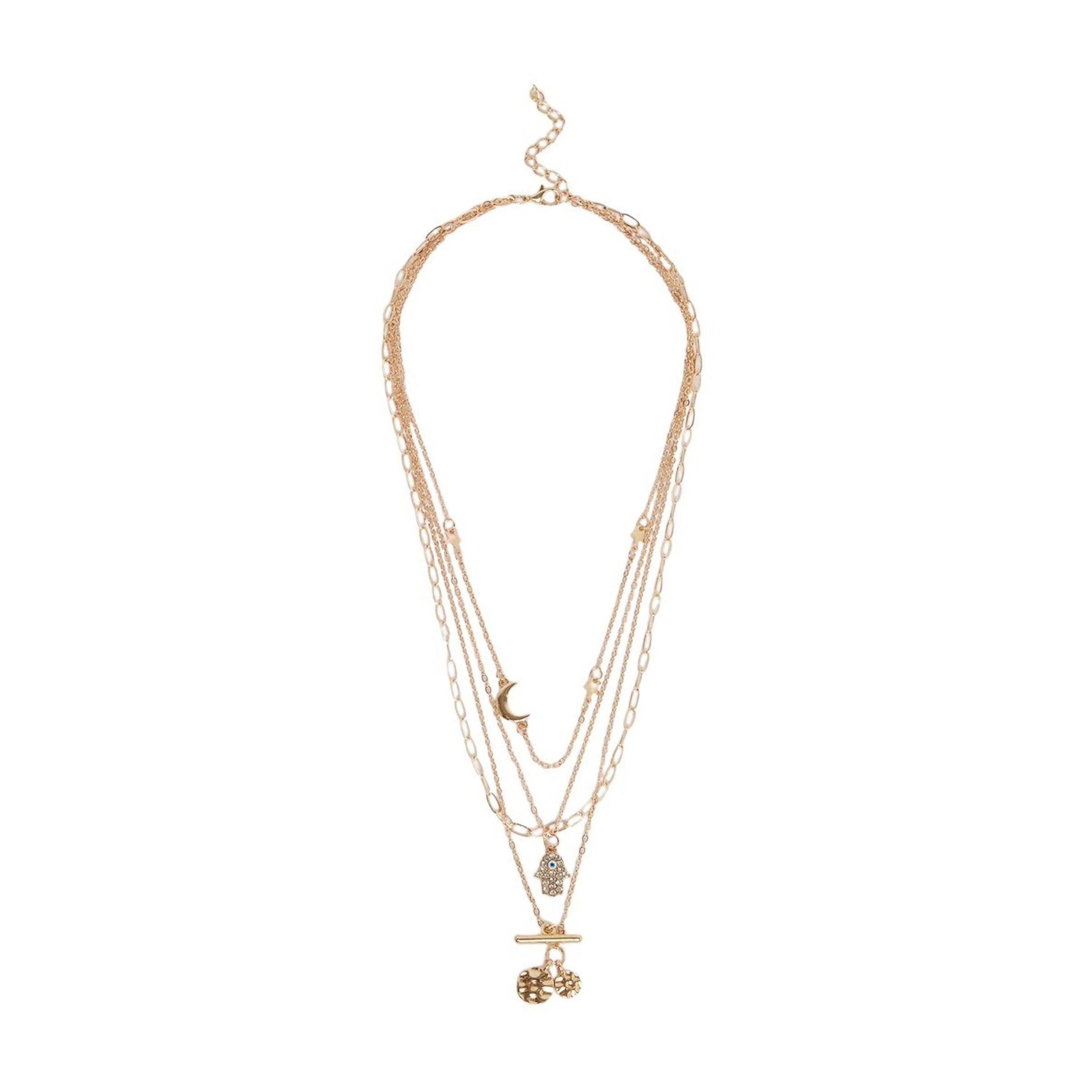 ستايلي - قلادة متعددة الطبقات بتعليقة العين-women-watchesandjewellery-jewellery-necklacesandpendants-image-1