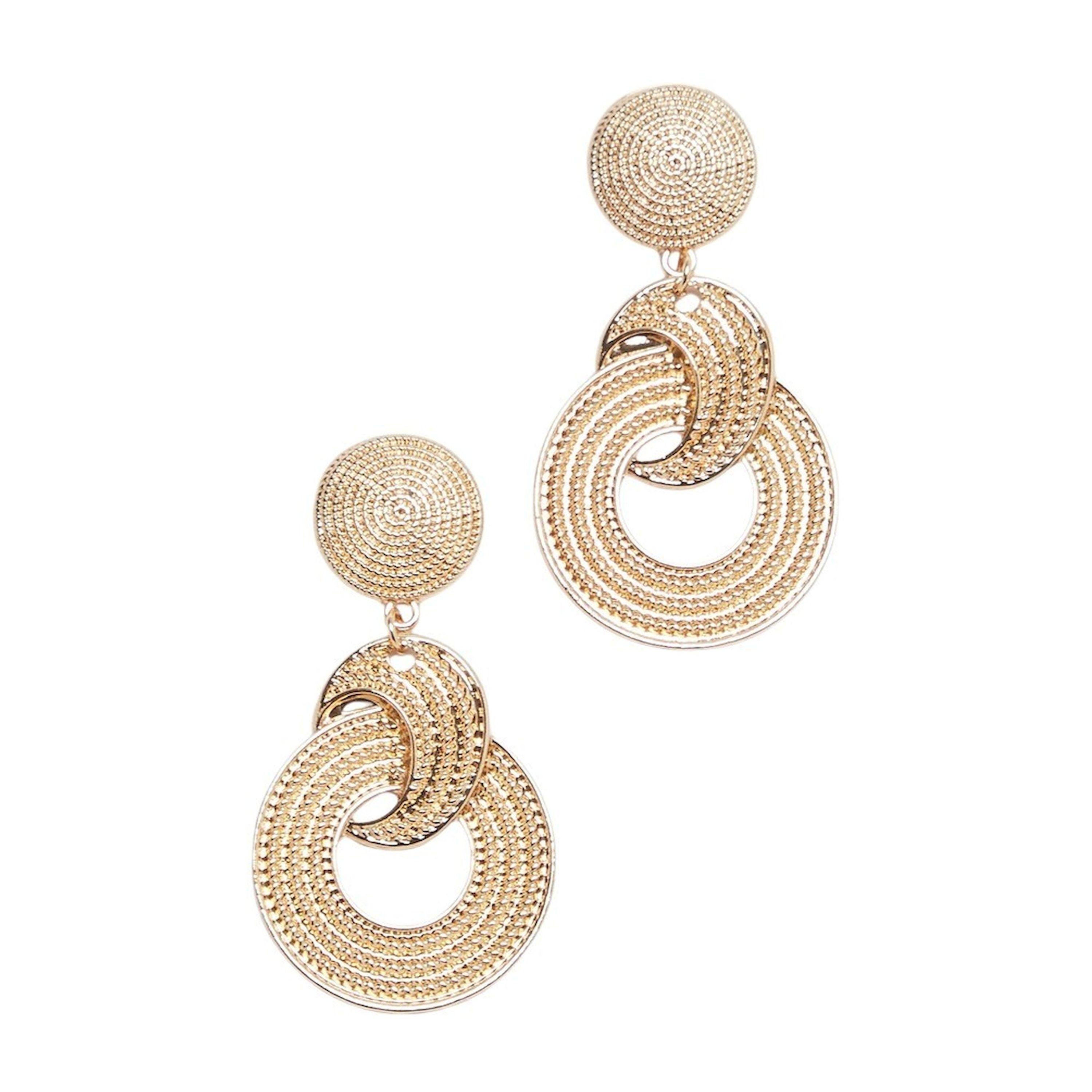ستايلي -  أقراط متدلية منقوشة-women-watchesandjewellery-jewellery-earrings-image-1