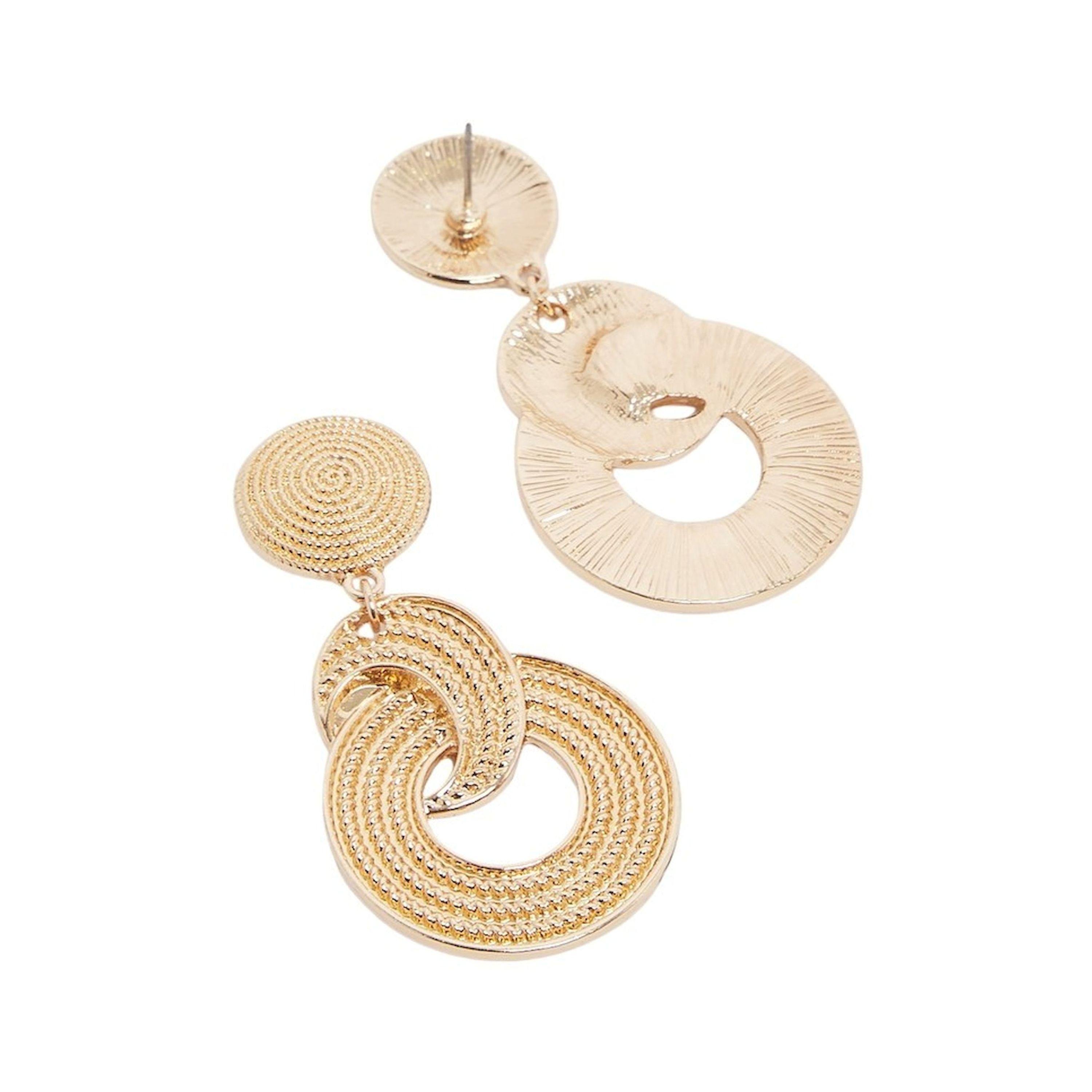 Styli Textured Drop Earrings-women-watchesandjewellery-jewellery-earrings-image-2