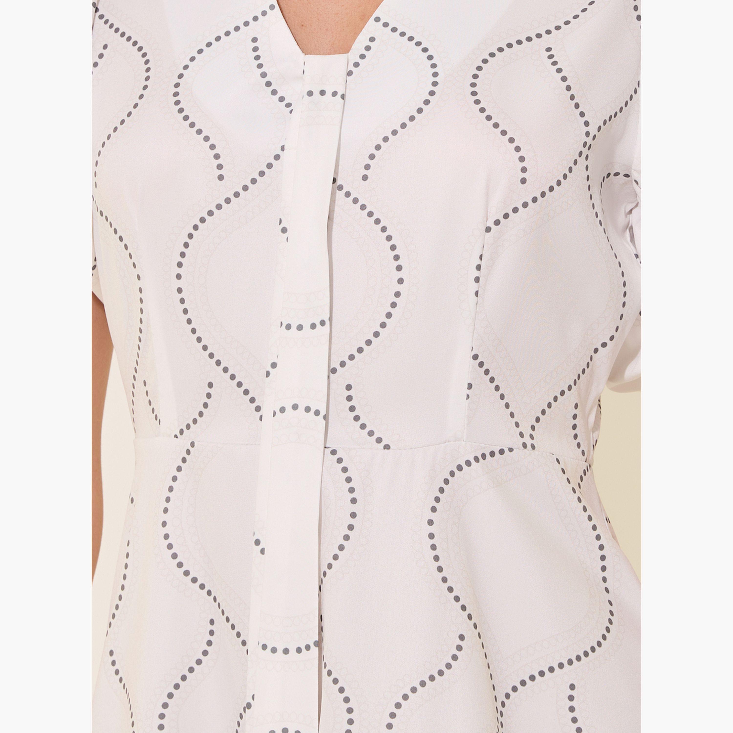 فستان ميدي مطبع بالكامل مع أكمام منفوخة-women-clothing-dresses-image-4