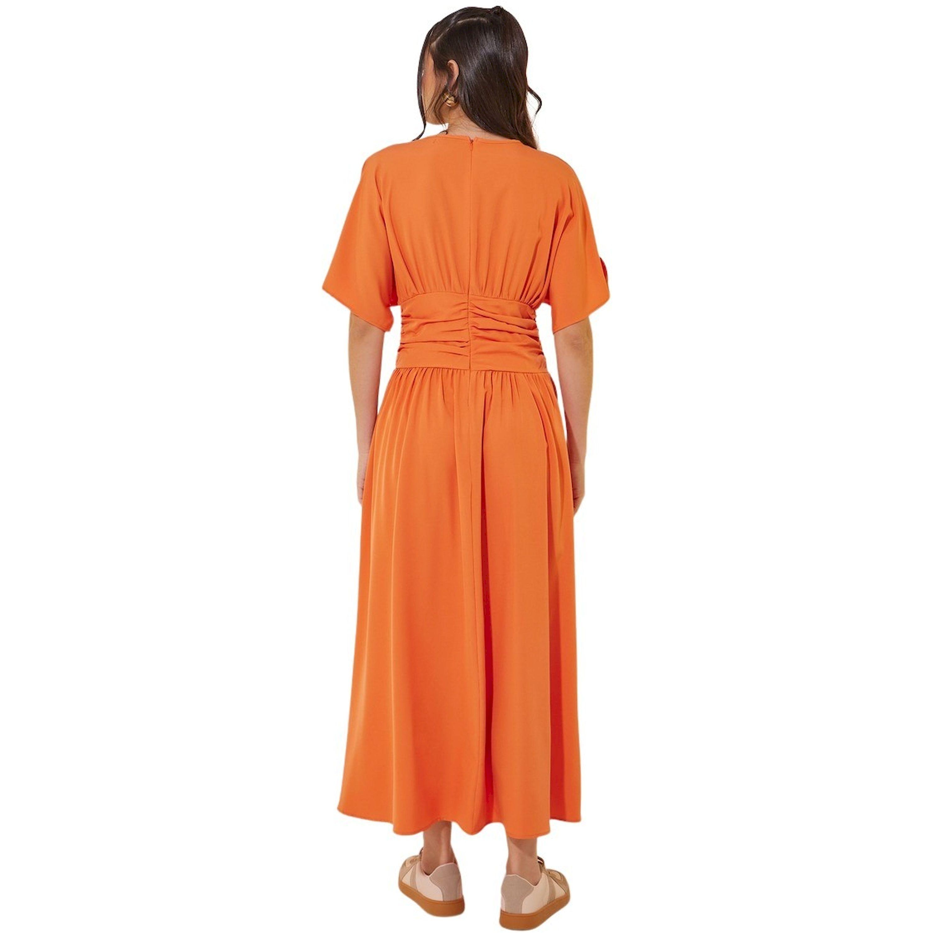 Take Two Solid Gathered Waist A-Line Midi Dress-women-clothing-dresses-image-5