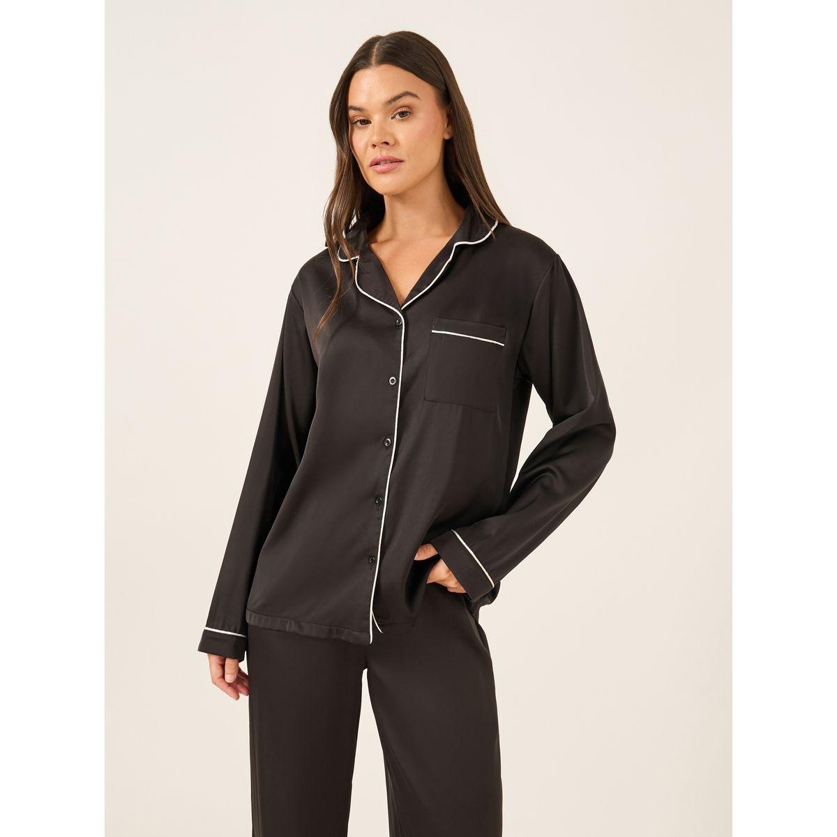 طقم بيجاما من بنطال وبلوزة ساتان بأكمام طويلة-women-clothing-nightwear-pyjamas-longsets-image-2