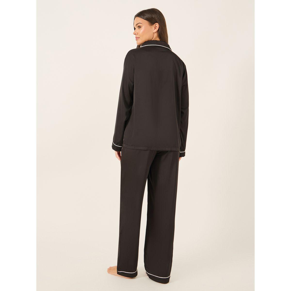 طقم بيجاما من بنطال وبلوزة ساتان بأكمام طويلة-women-clothing-nightwear-pyjamas-longsets-image-4