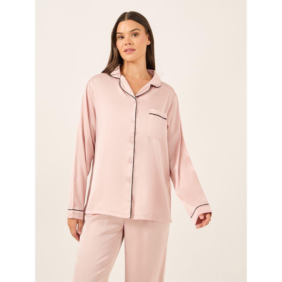 طقم بيجاما من بنطال وبلوزة ساتان بأكمام طويلة-women-clothing-nightwear-pyjamas-longsets-image-3
