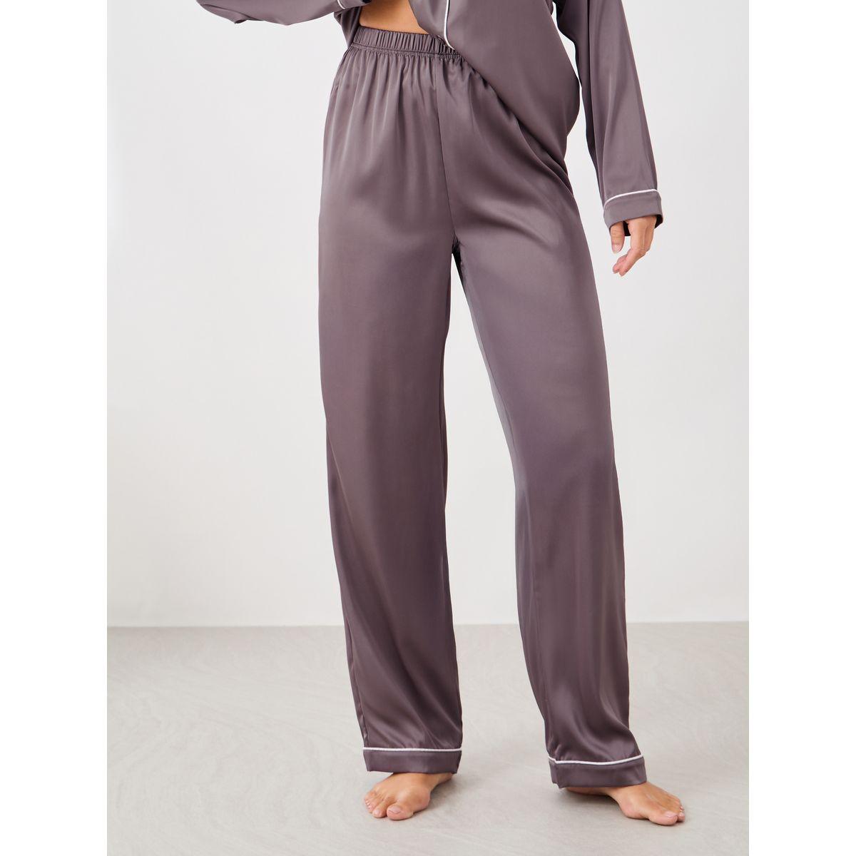 طقم بيجاما من بنطال وبلوزة ساتان بأكمام طويلة-women-clothing-nightwear-pyjamas-longsets-image-4