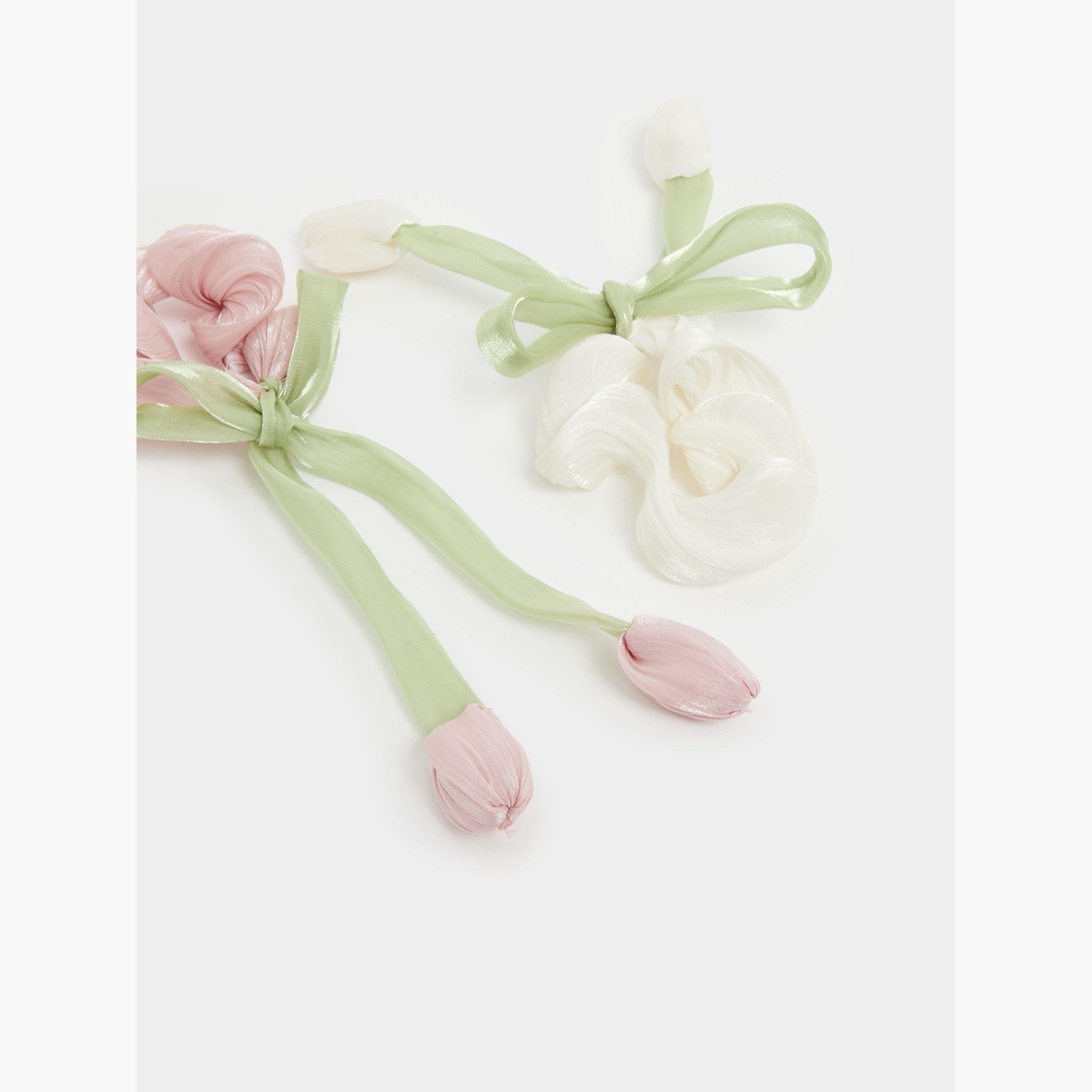 ستايلي - مجموعة من قطعتين - ربطة شعر طويلة-women-hairaccessories-scrunchies-image-4