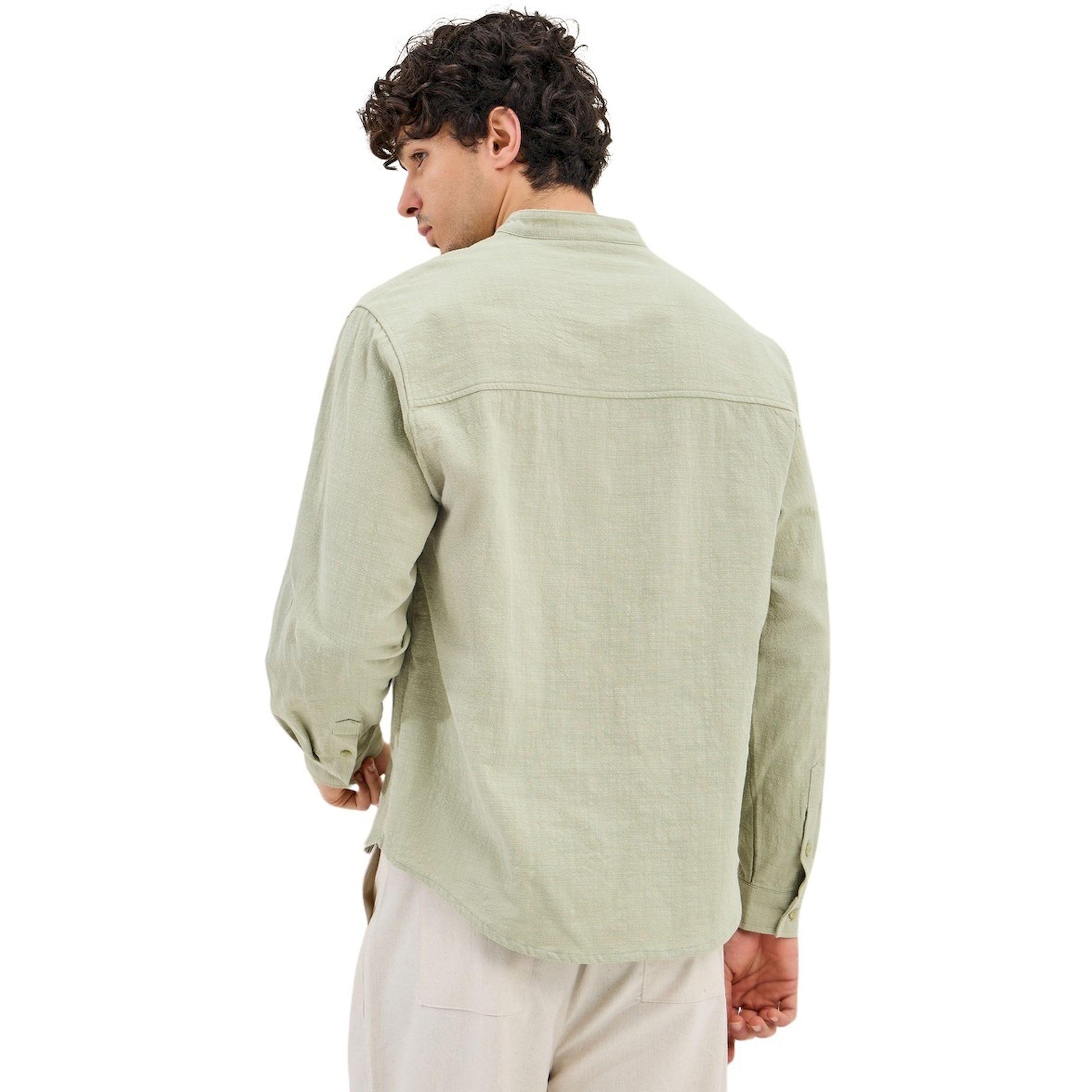 ستايلي- قميص بقصّة مريحة من مزيج الكتان العادي-men-clothing-shirts-image-4