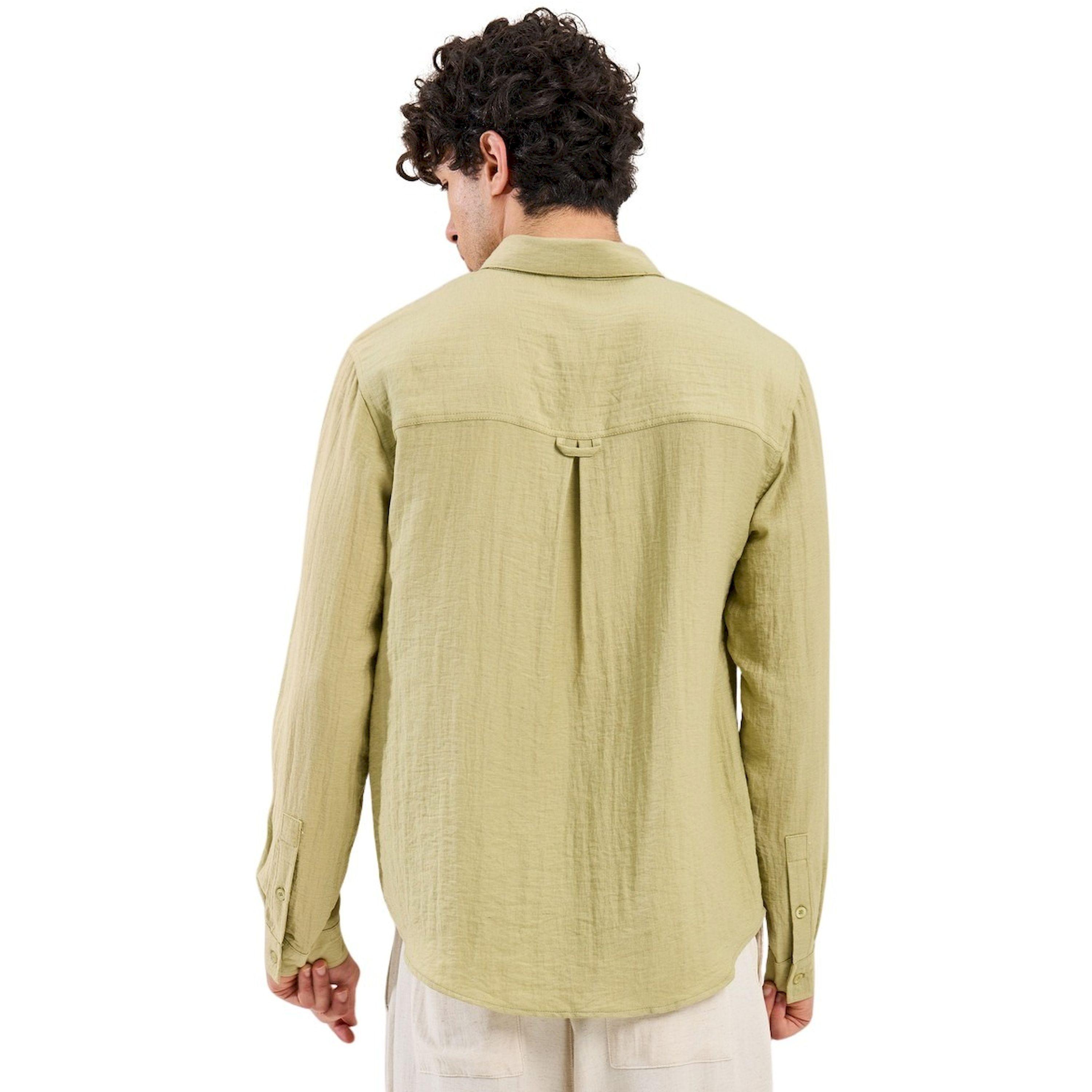 Styli Regular Fit Linen Blend Shirt with Contrast Stitch Detail-men-clothing-shirts-image-4