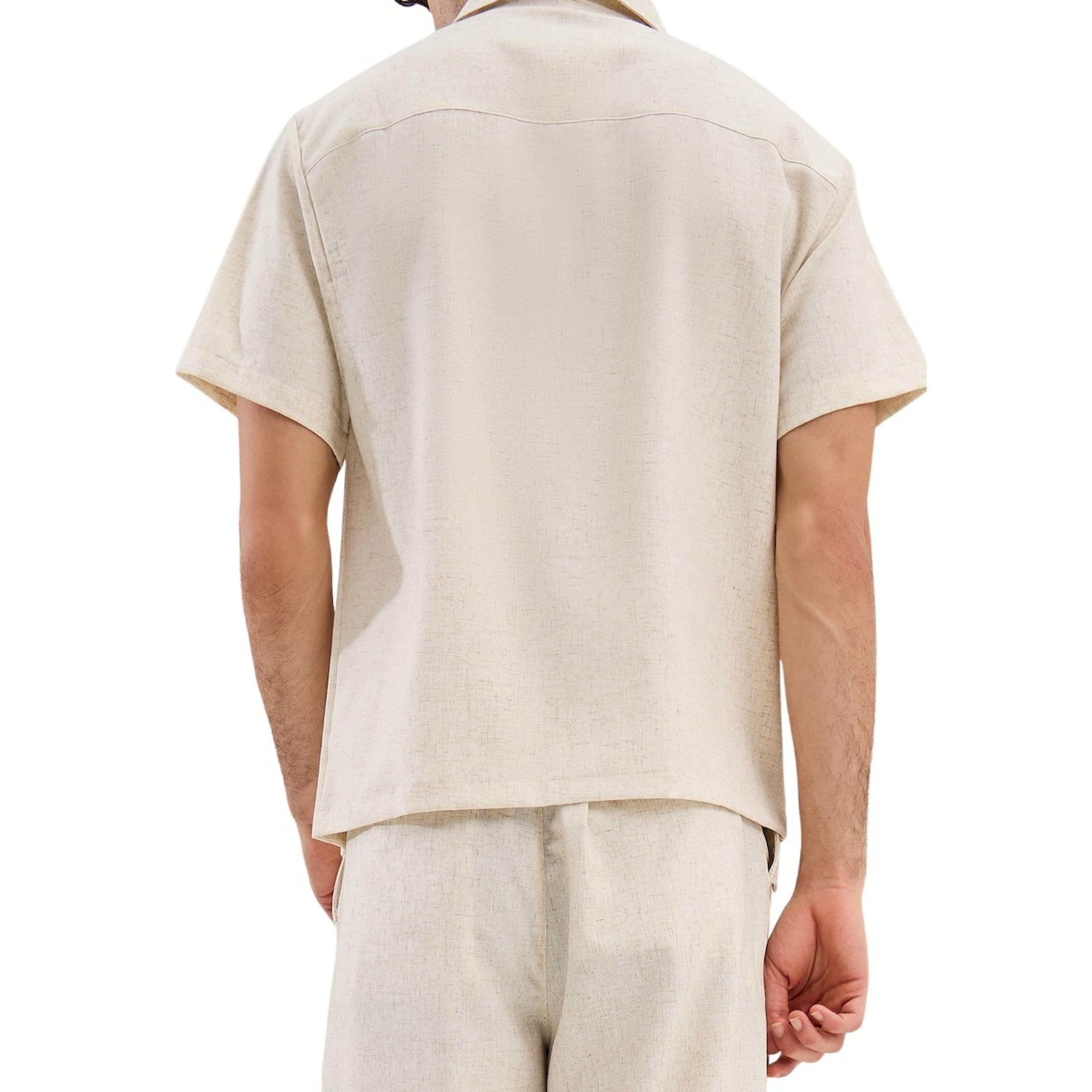 Styli Notch Lapel Linen Blend Relaxed Fit Shirt-men-clothing-shirts-image-5