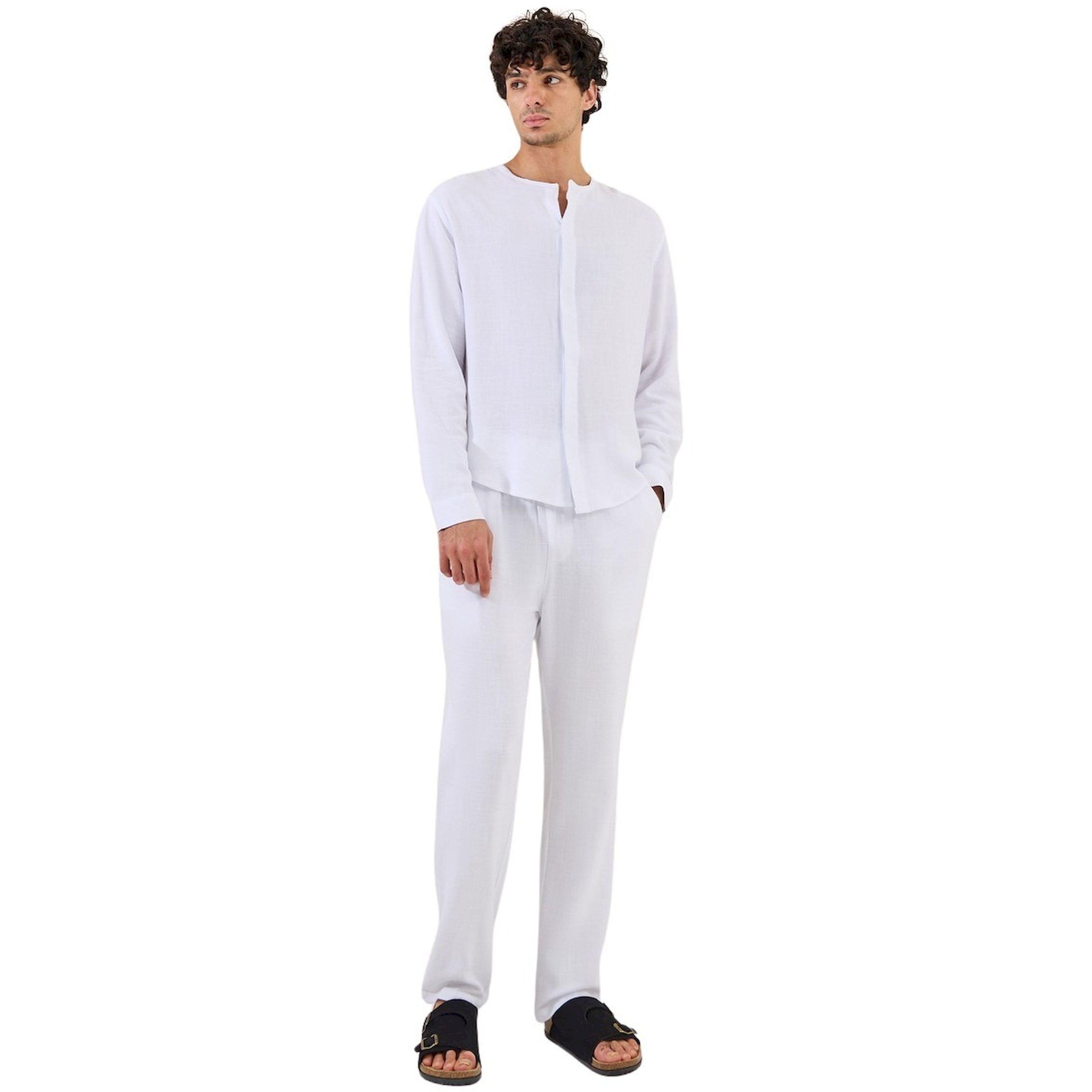 ستايلي - قميص مريح بأكمام طويلة وبدون ياقة-men-clothing-shirts-image-2