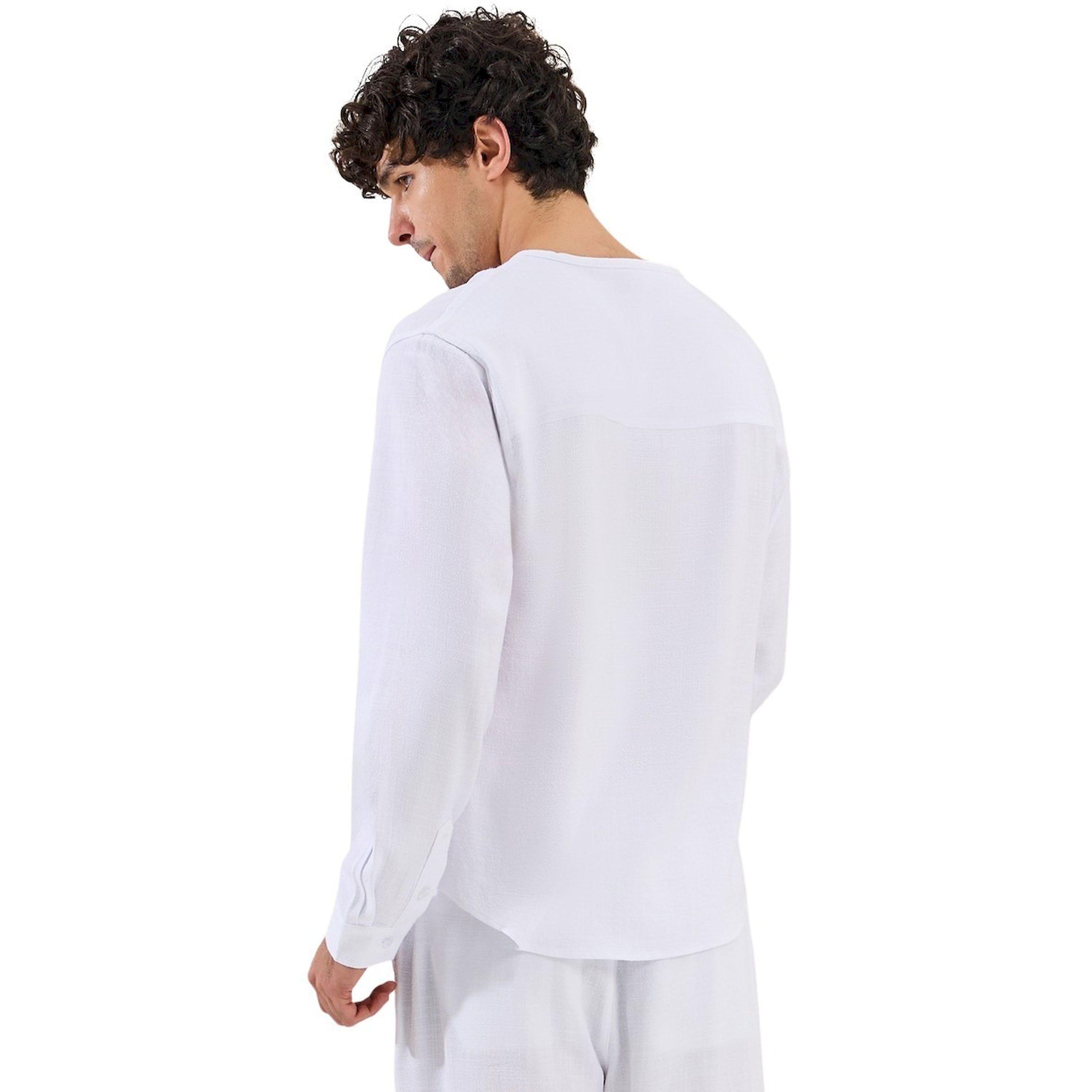 ستايلي - قميص مريح بأكمام طويلة وبدون ياقة-men-clothing-shirts-image-4