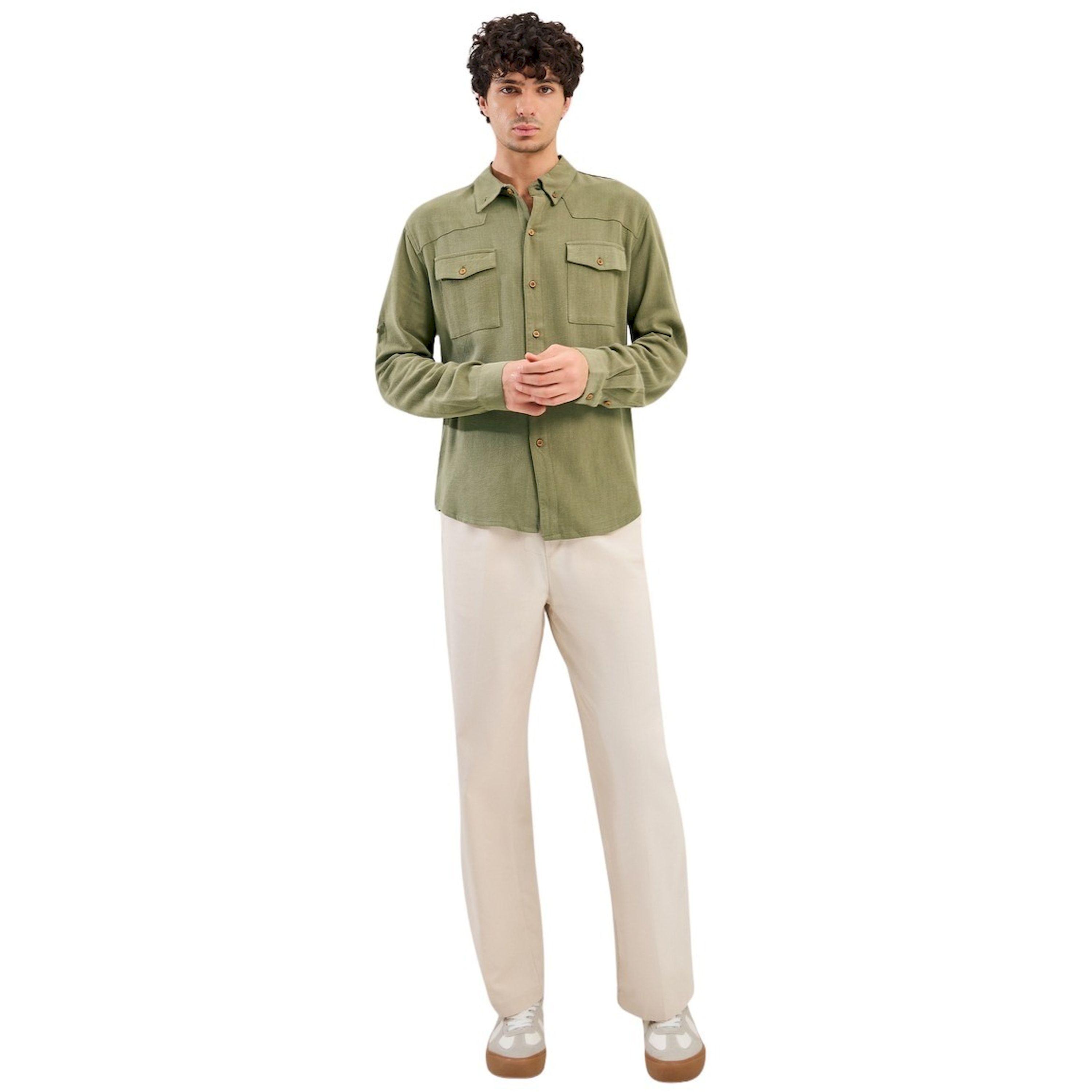 Styli Regular Fit Spread Collar Shirt with Chest Pockets-men-clothing-shirts-image-2