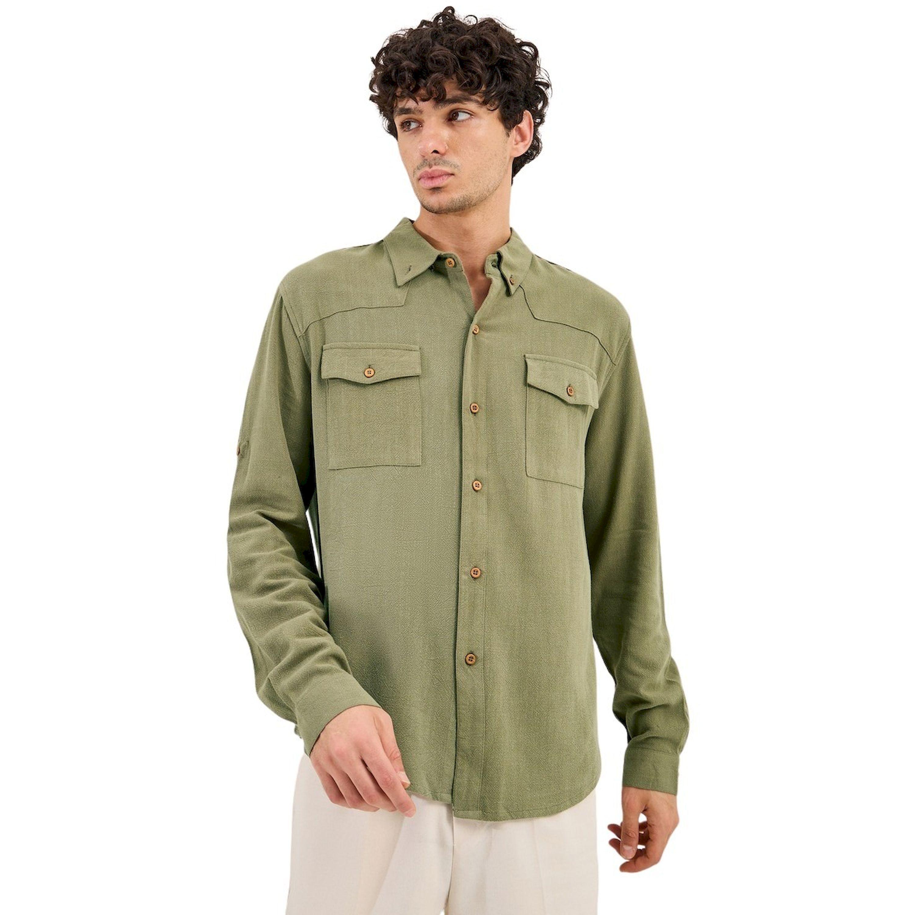 Styli Regular Fit Spread Collar Shirt with Chest Pockets-men-clothing-shirts-image-3