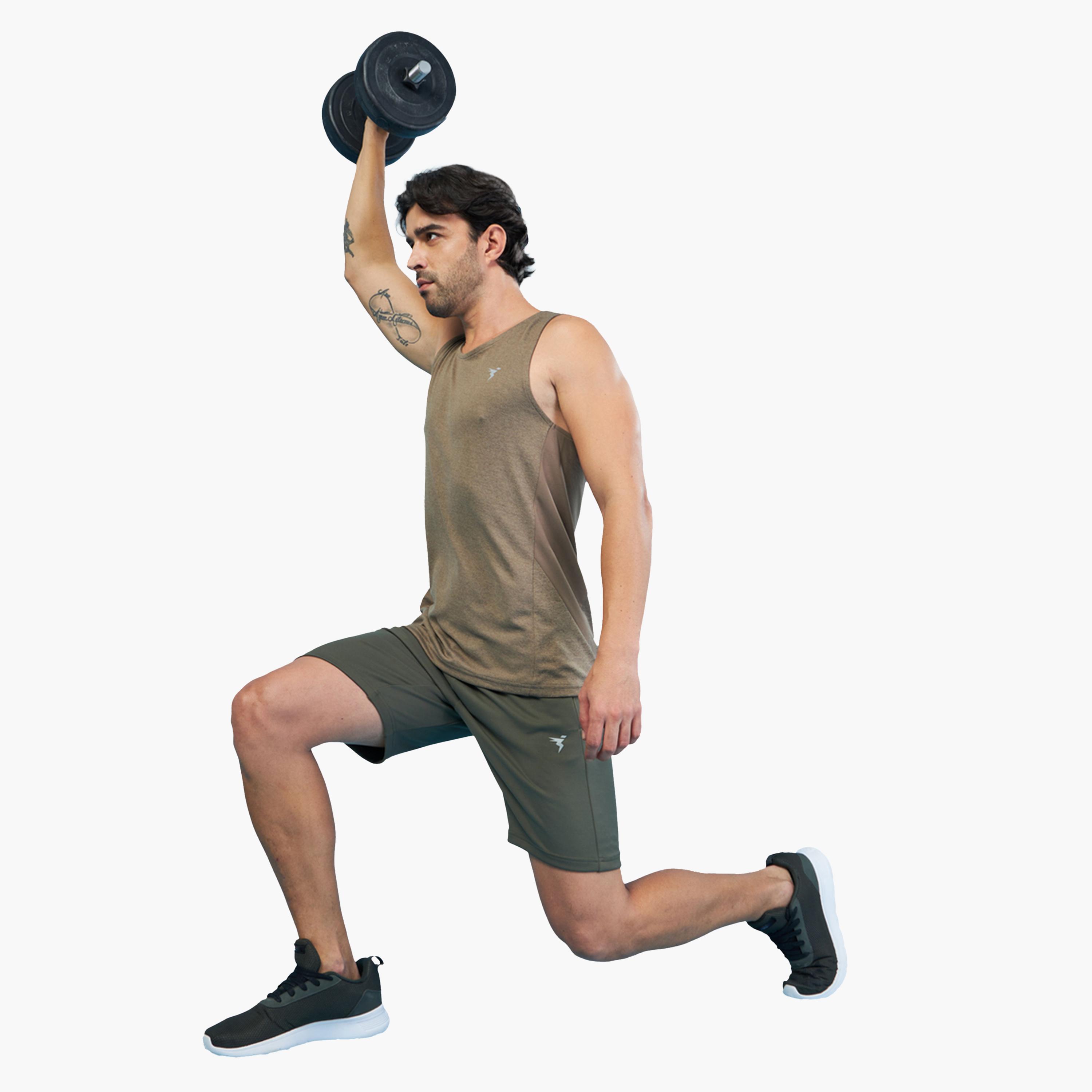 Technosport X Styli Men Solid Slim Fit Shorts with Techno Dry-men-clothing-sportswearandactivewear-bottoms-shorts-image-2