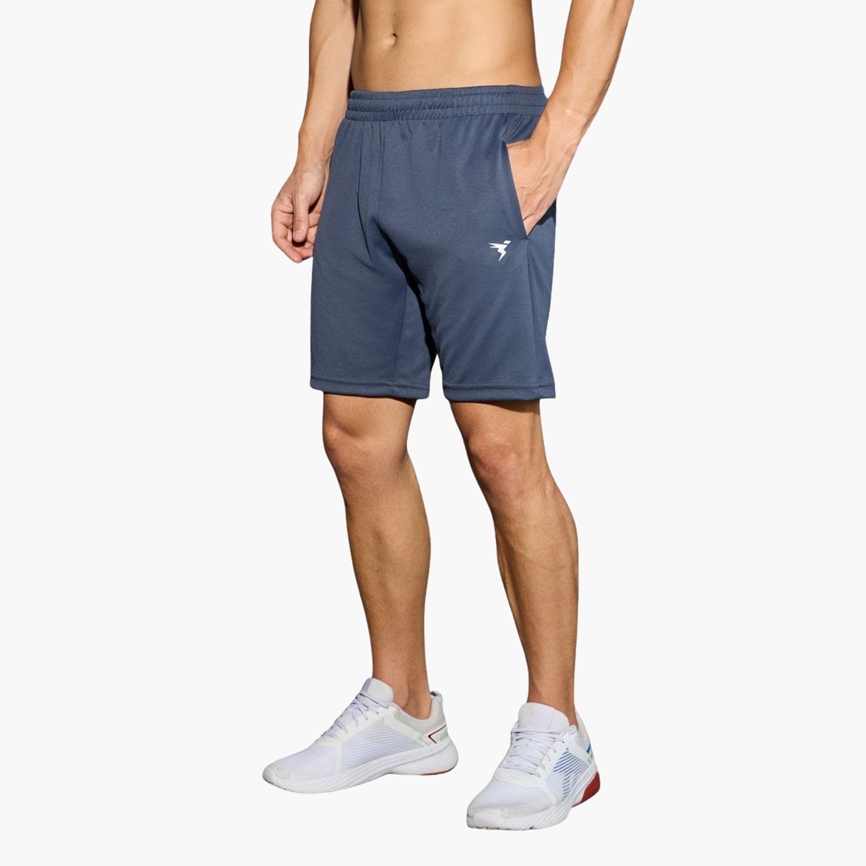 Technosport x Styli Men Solid Slim Fit Shorts with TECHNO DRY-men-clothing-sportswearandactivewear-bottoms-shorts-image-4