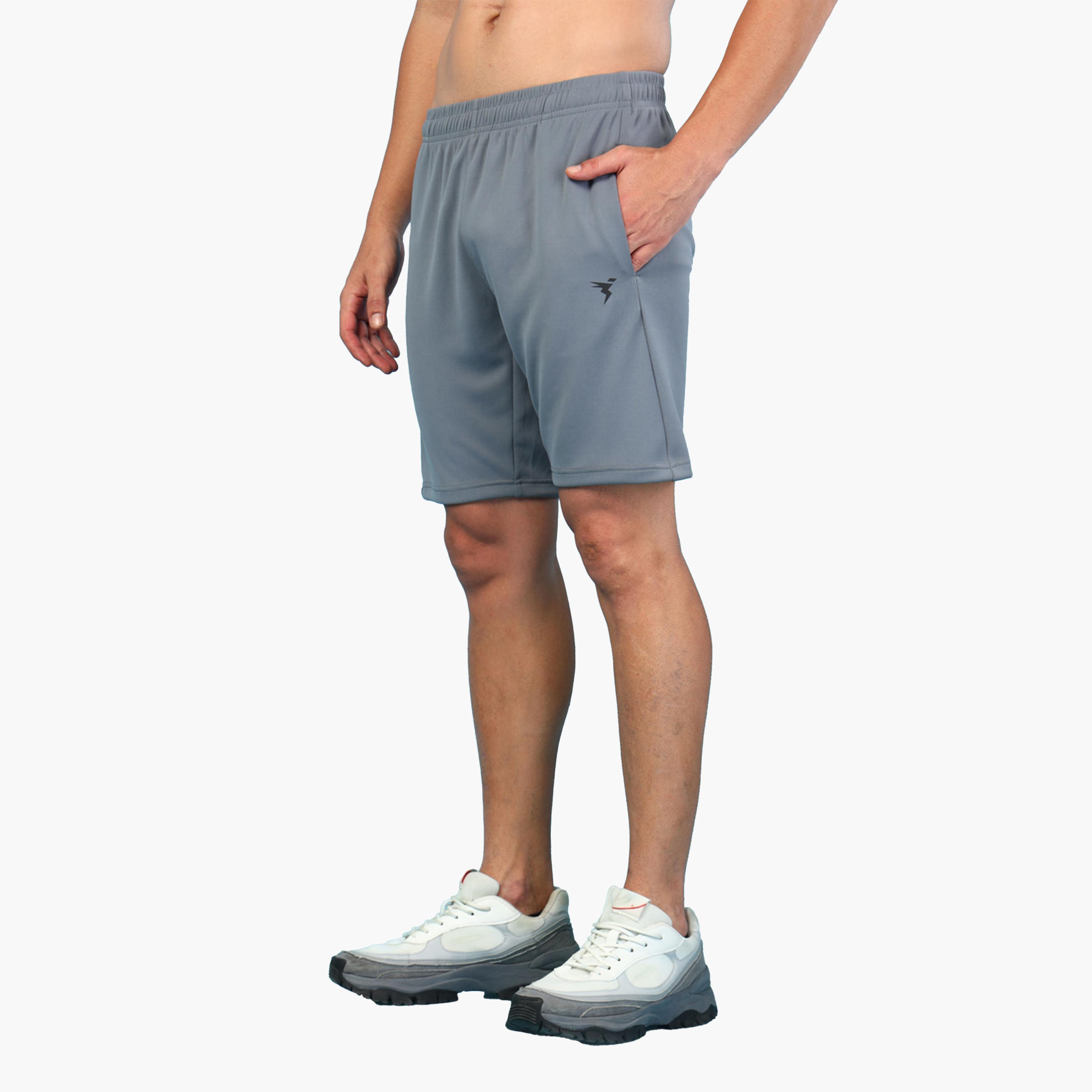 Technosport X Styli Men Solid Slim Fit Sports Shorts with TECHNO DRY-sports-men-clothing-bottoms-shorts-image-1