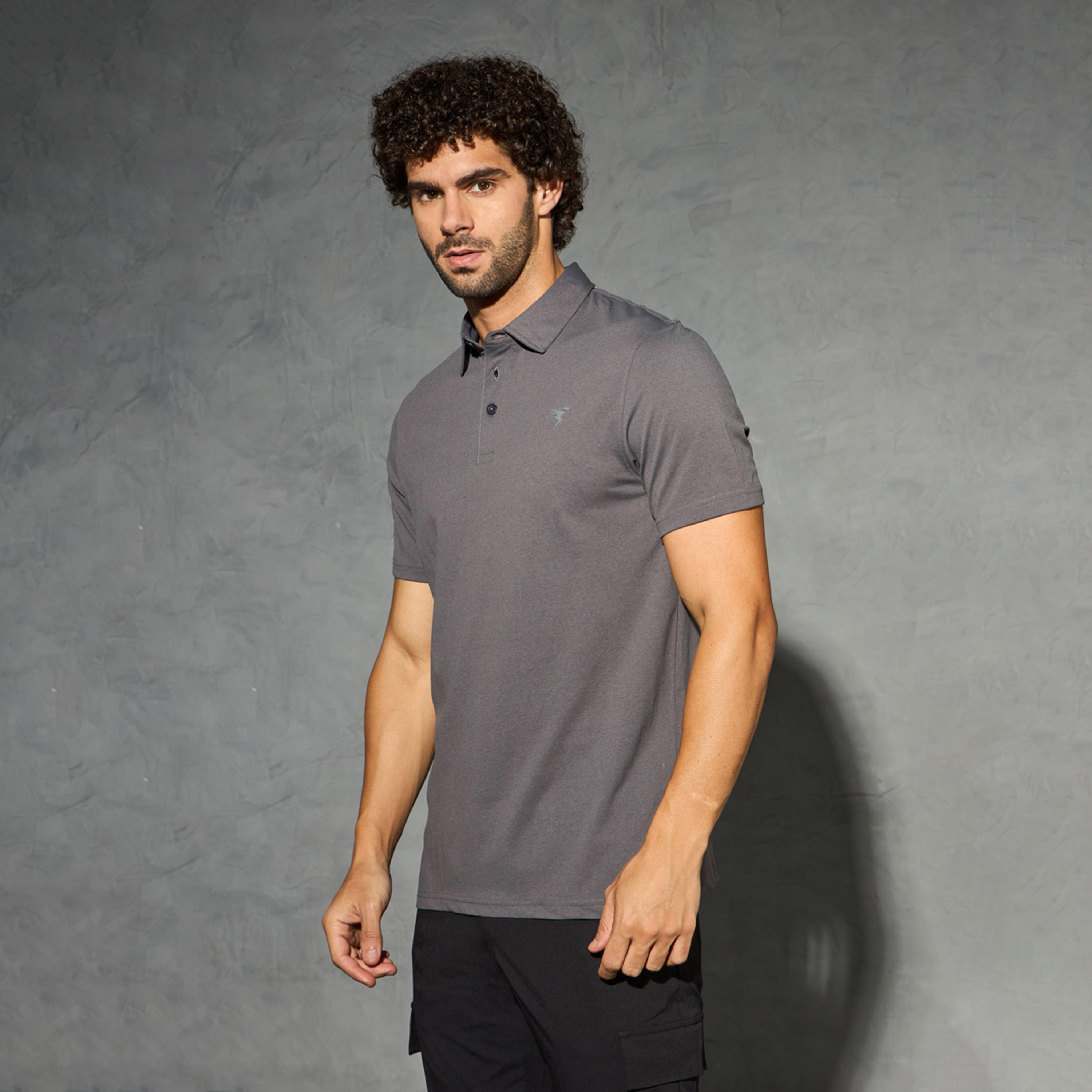 Technosport X Styli Men Solid Slim Fit Polo Sports T-Shirt With COTFLEX-men-clothing-sportswearandactivewear-tshirtsandpolos-image-5
