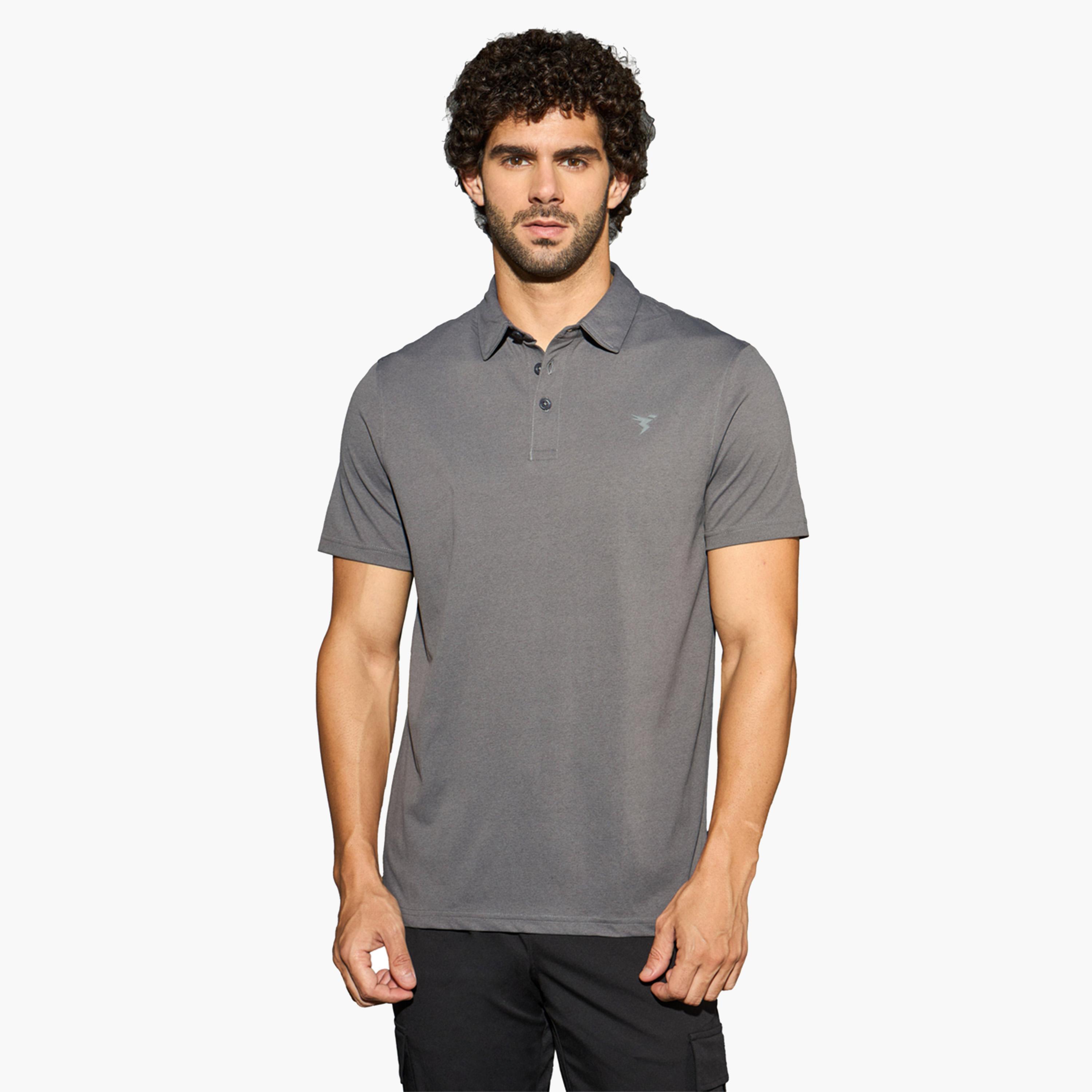 تكنو سبورت × ستايلي - تي شيرت بولو رياضي رجالي من بقصة ضيقة مع كوت فليكس-men-clothing-sportswearandactivewear-tshirtsandpolos-image-6