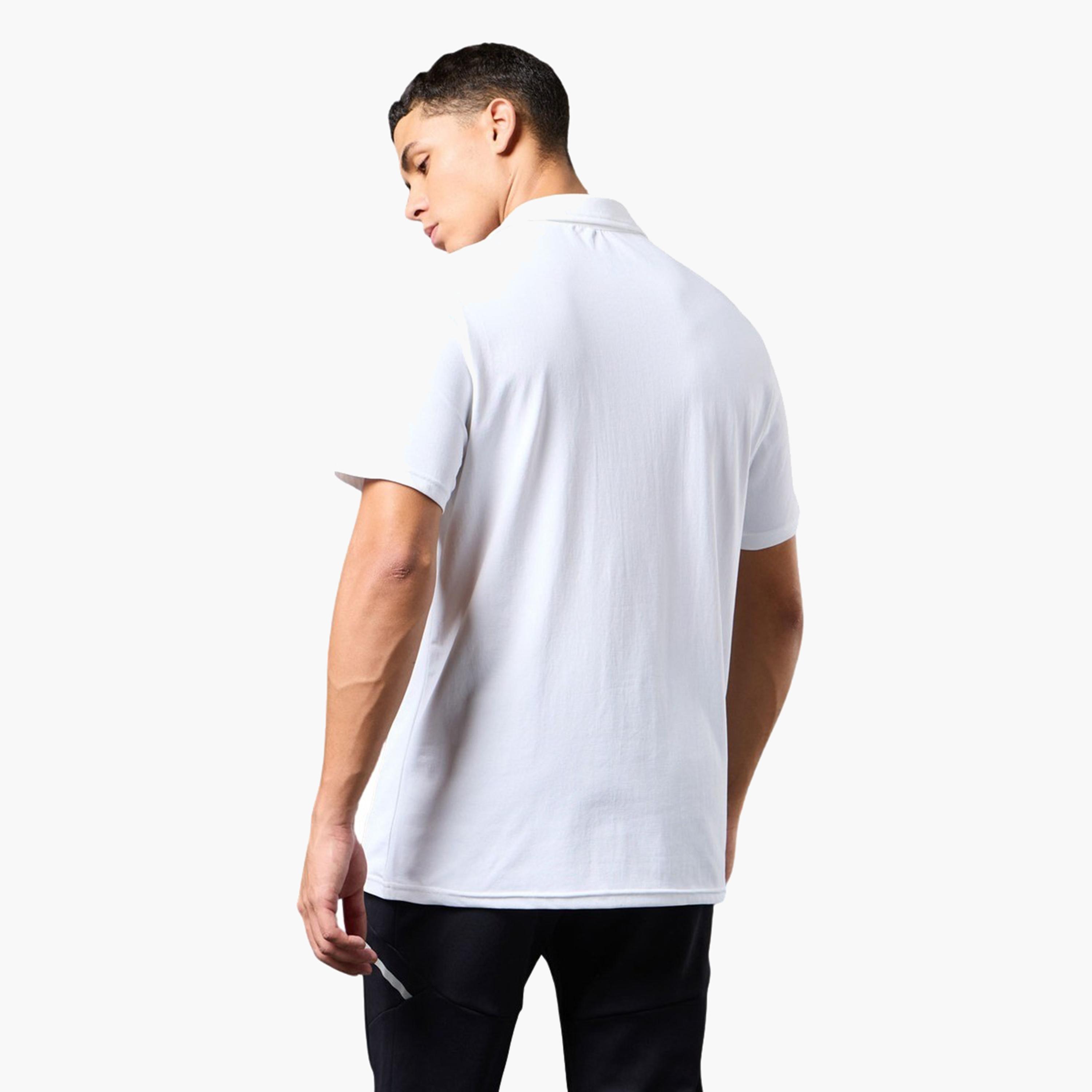 Technosport x Styli Men Solid Slim Fit Polo T-Shirt with COTFLEX-men-clothing-sportswearandactivewear-tshirtsandpolos-image-2