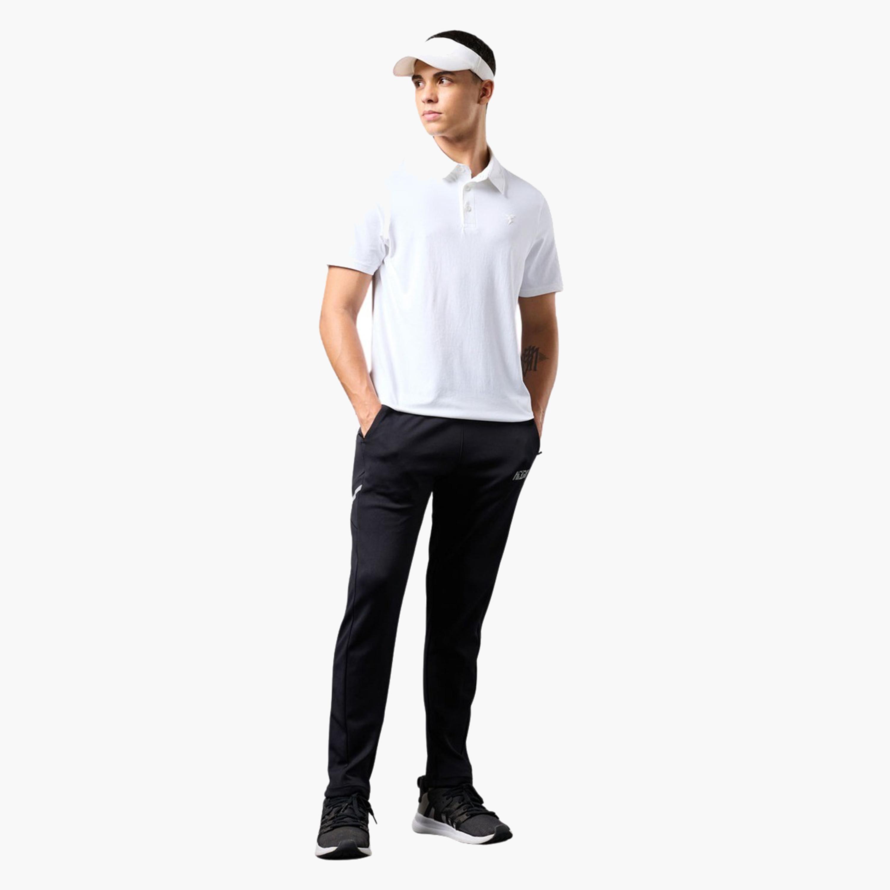Technosport x Styli Men Solid Slim Fit Polo T-Shirt with COTFLEX-men-clothing-sportswearandactivewear-tshirtsandpolos-image-3