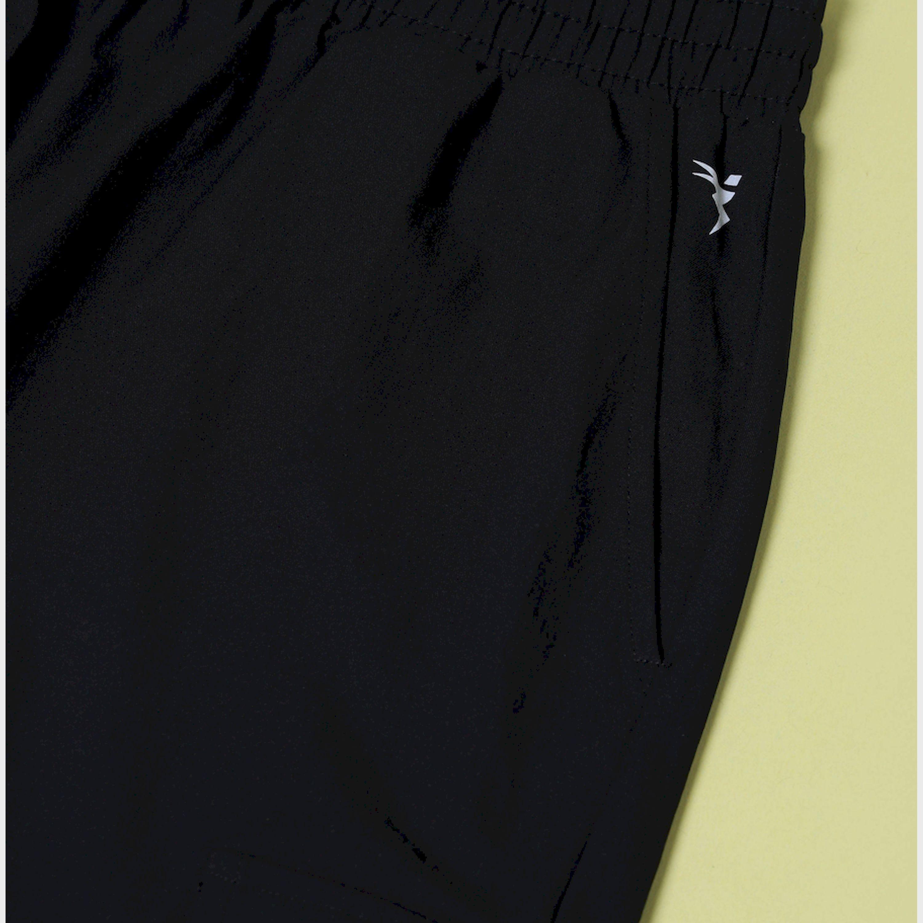 Technosport X Styli Men Solid Slim Fit Sports Shorts With Ts Flexi-sports-men-clothing-bottoms-shorts-image-2