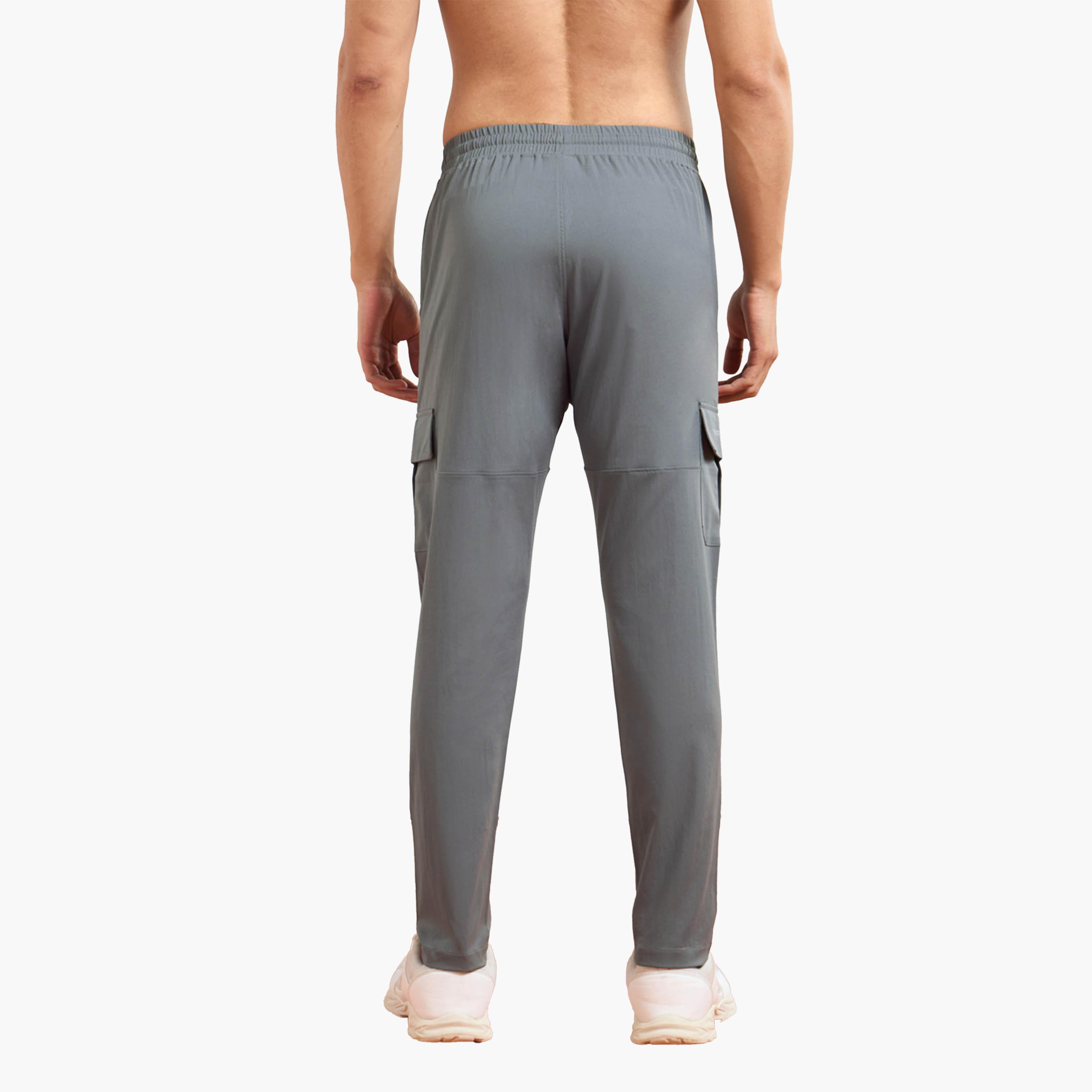 Technosport X Styli Men Solid Slim Fit Cargo Track Pants with TS FLEXI-men-clothing-sportswearandactivewear-bottoms-joggers-image-4