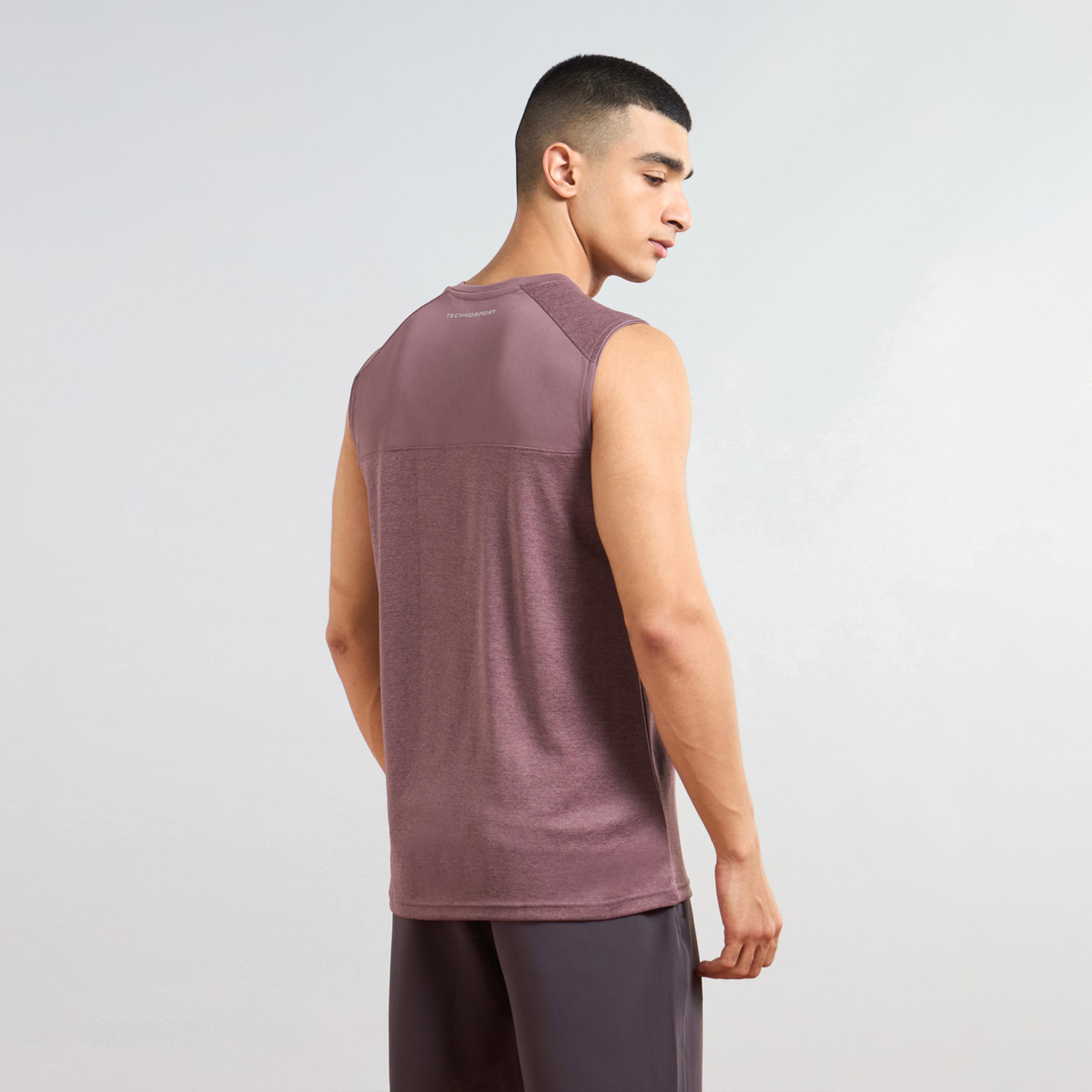 تكنوسبورت × ستايلي - تي شيرت رجالي بدون أكمام بقصة ضيقة ورقبة دائرية بلونين-men-clothing-sportswearandactivewear-tshirtsandpolos-image-3