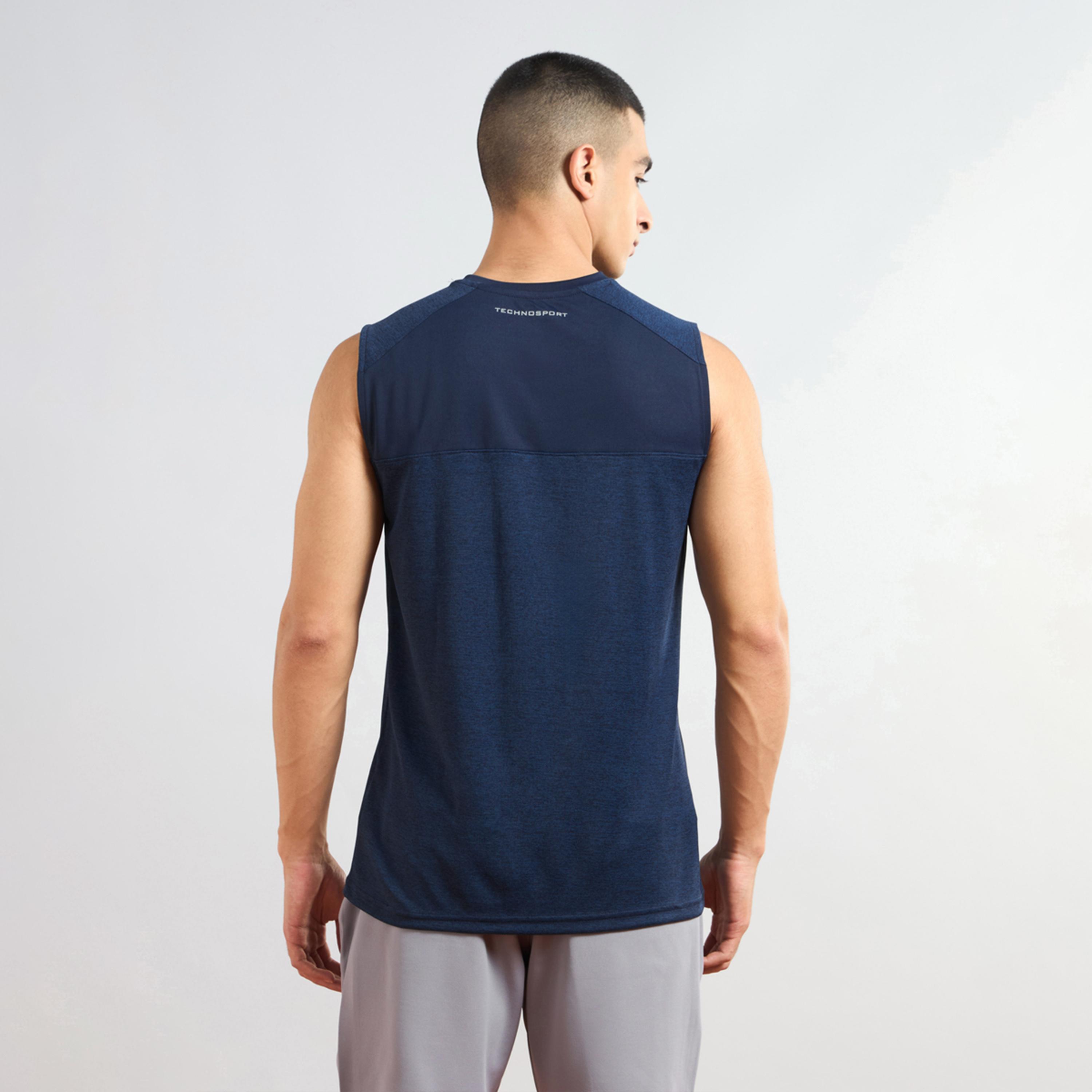 Technosport x Styli Men Two Tone Crew Neck Slim Fit Tank T-Shirt-men-clothing-sportswearandactivewear-tshirtsandpolos-image-3
