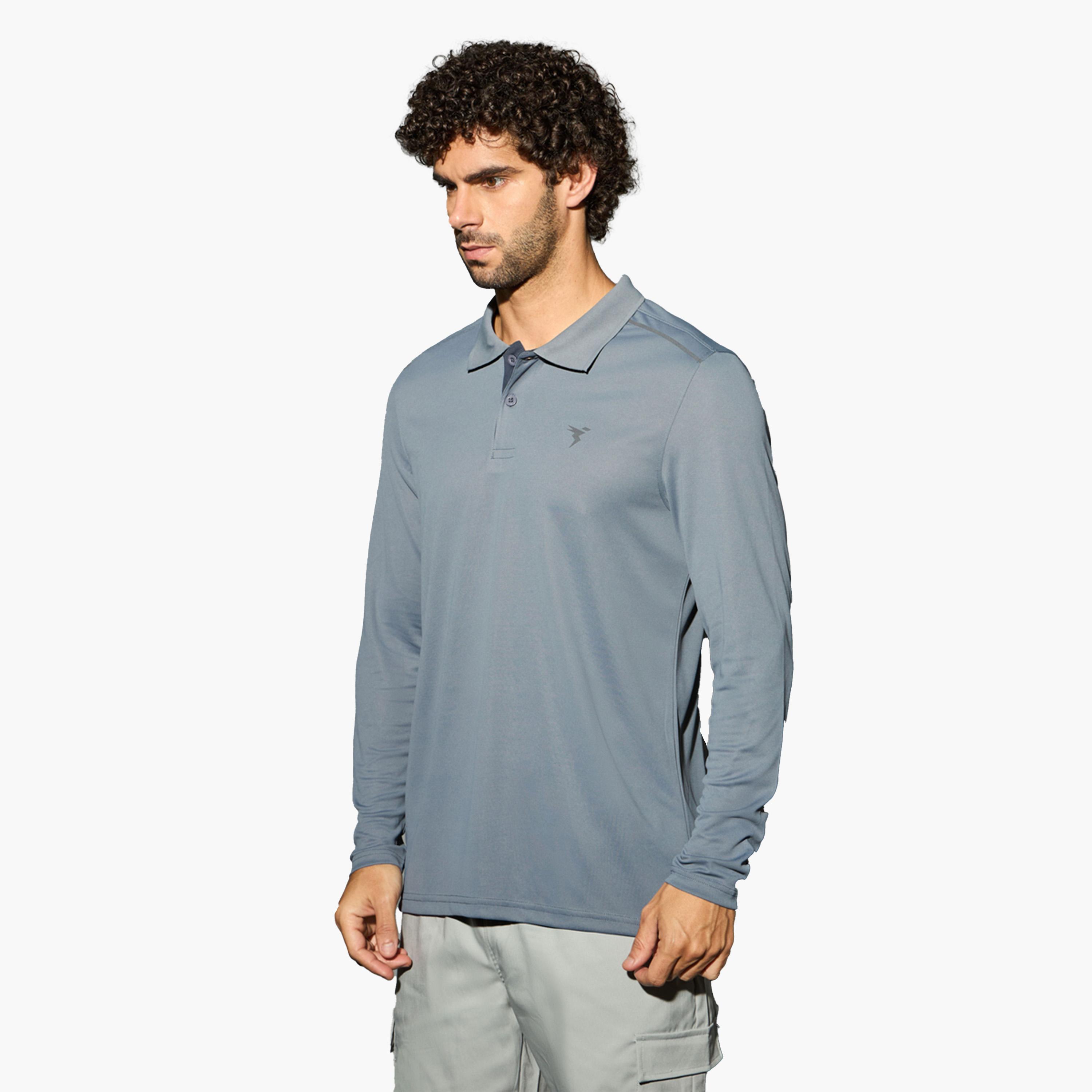 Technosport X Styli Men Solid Slim Fit Polo T-Shirt with Technocool-men-clothing-sportswearandactivewear-tshirtsandpolos-image-2