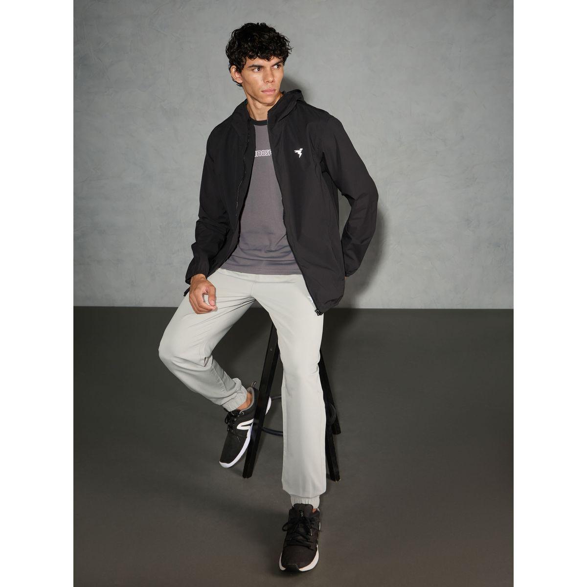 Technosport Solid Hi-Neck Long Sleeve Zipper Rain Jacket-men-clothing-sportswearandactivewear-hoodiesandsweatshirts-image-1