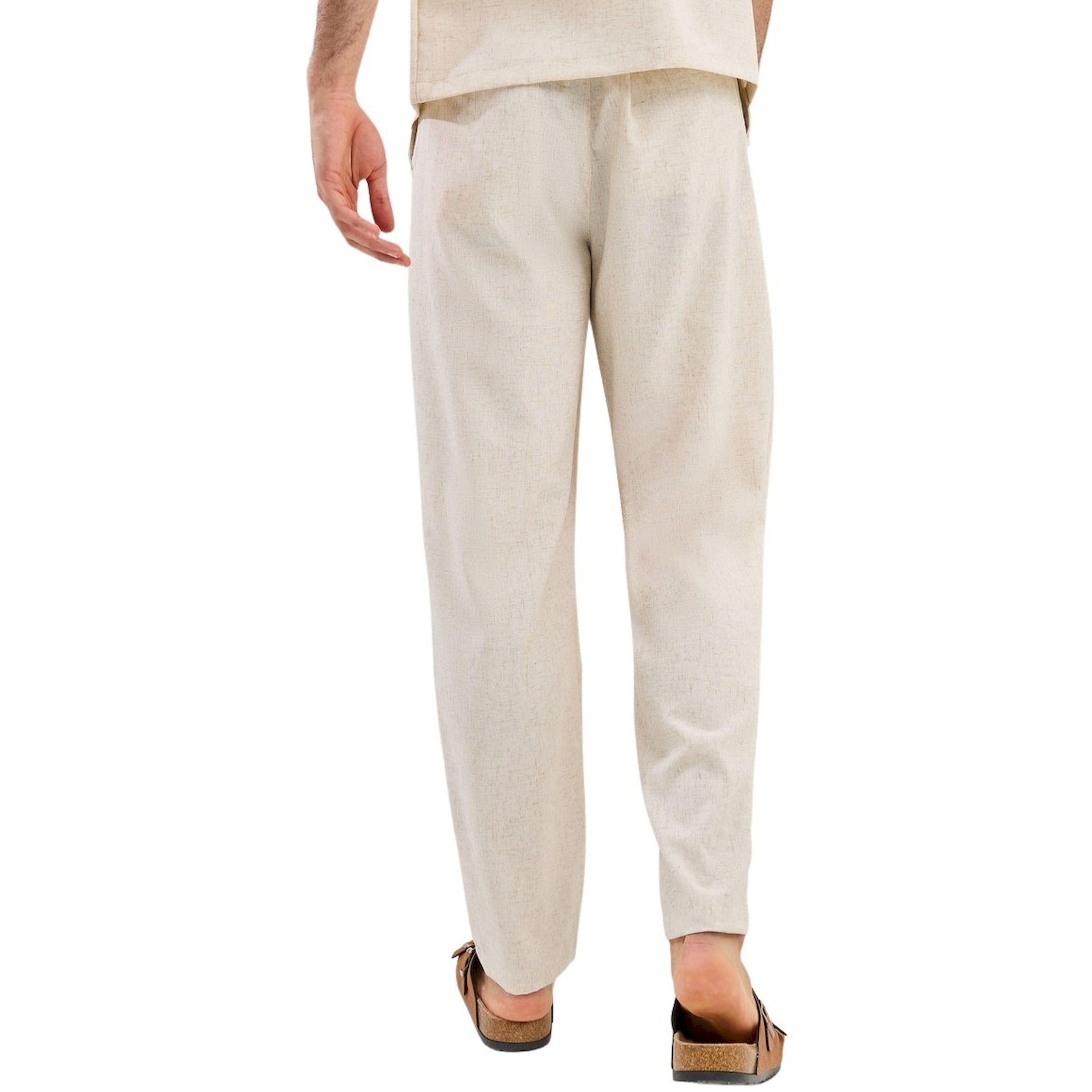 Styli Plain Linen Blend Tapered Fit Trousers with Pocket-men-clothing-bottoms-trousersandchinos-trousers-image-4