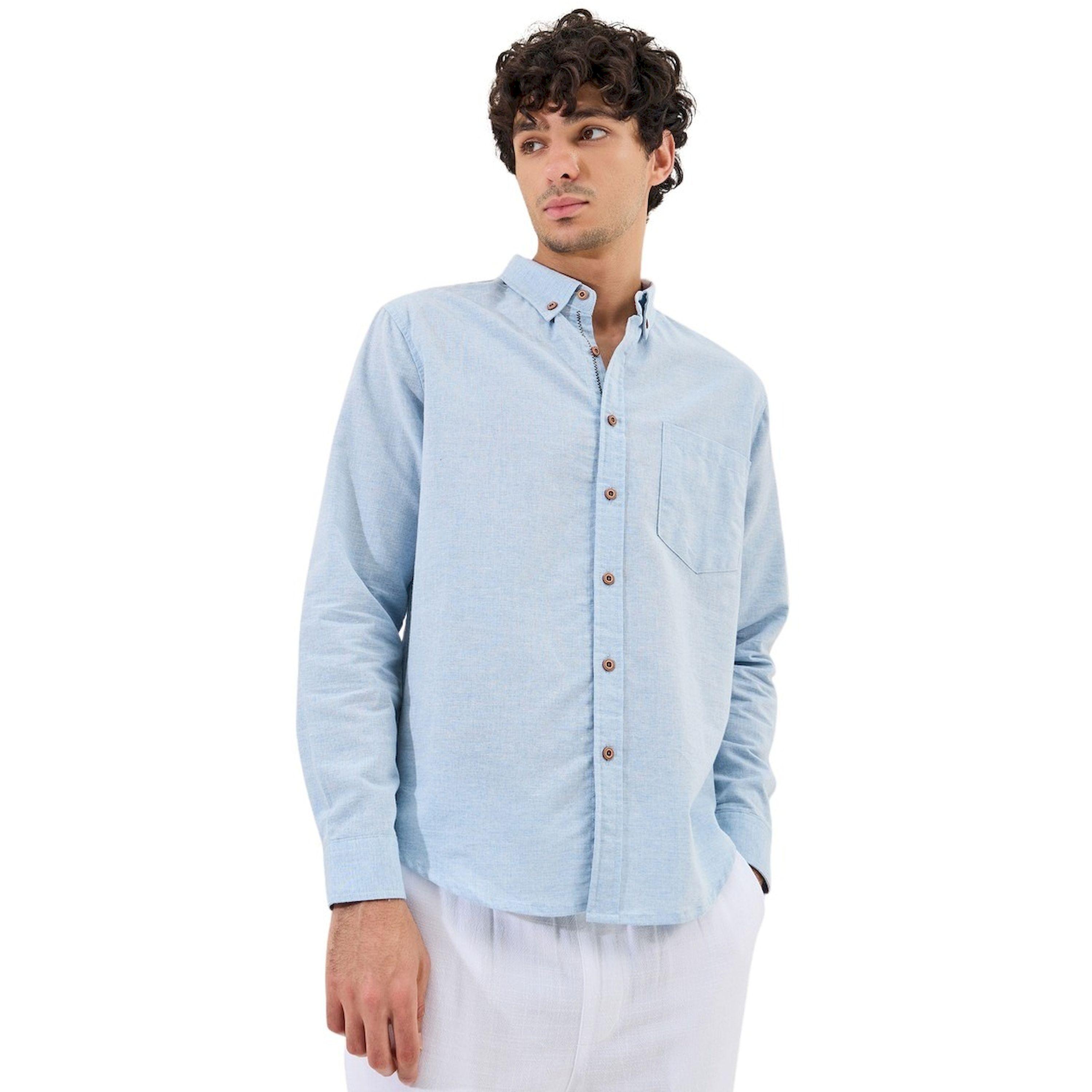 Styli Contrast Stitch and Loop Detail Regular Fit Shirt-men-clothing-shirts-image-1