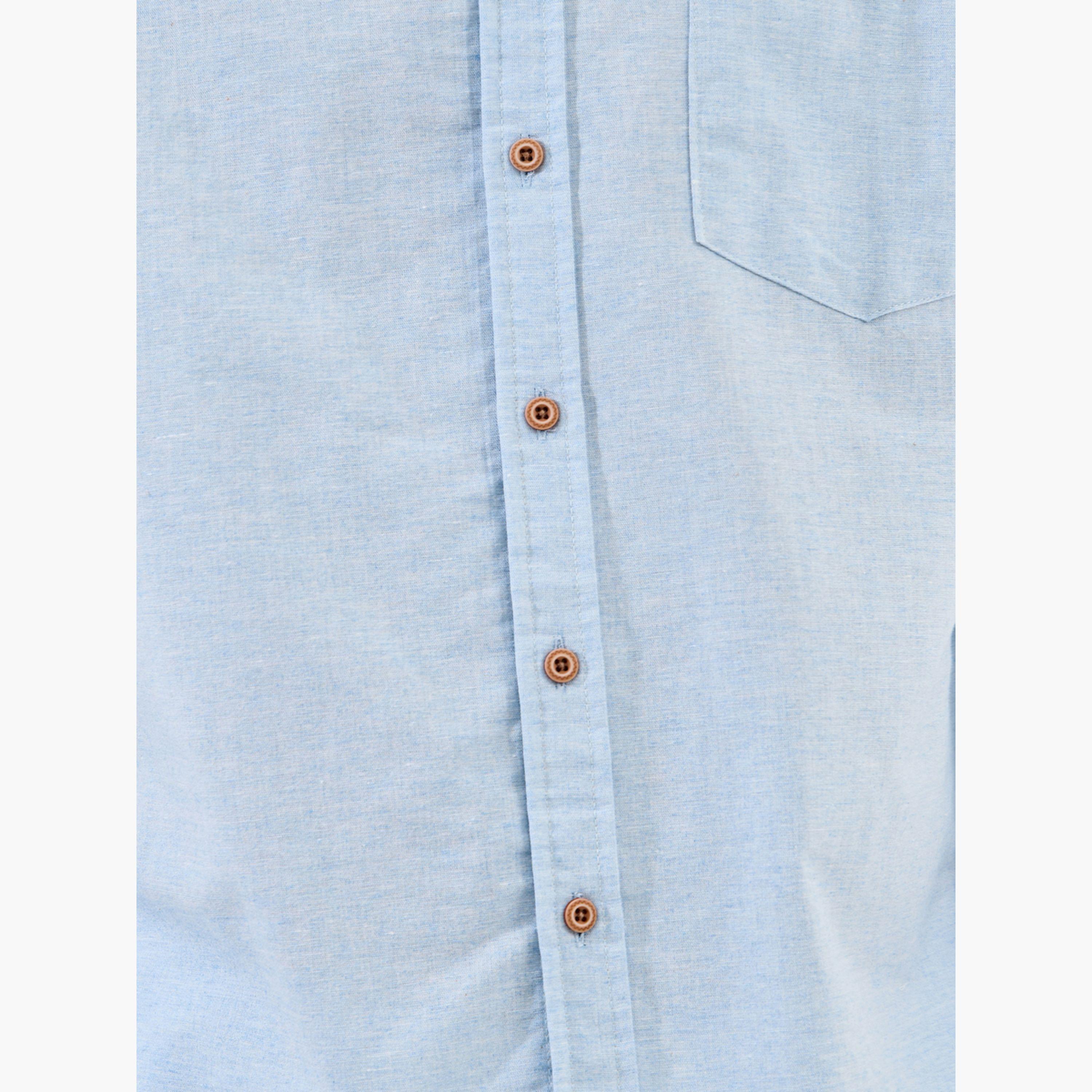 Styli Contrast Stitch and Loop Detail Regular Fit Shirt-men-clothing-shirts-image-3