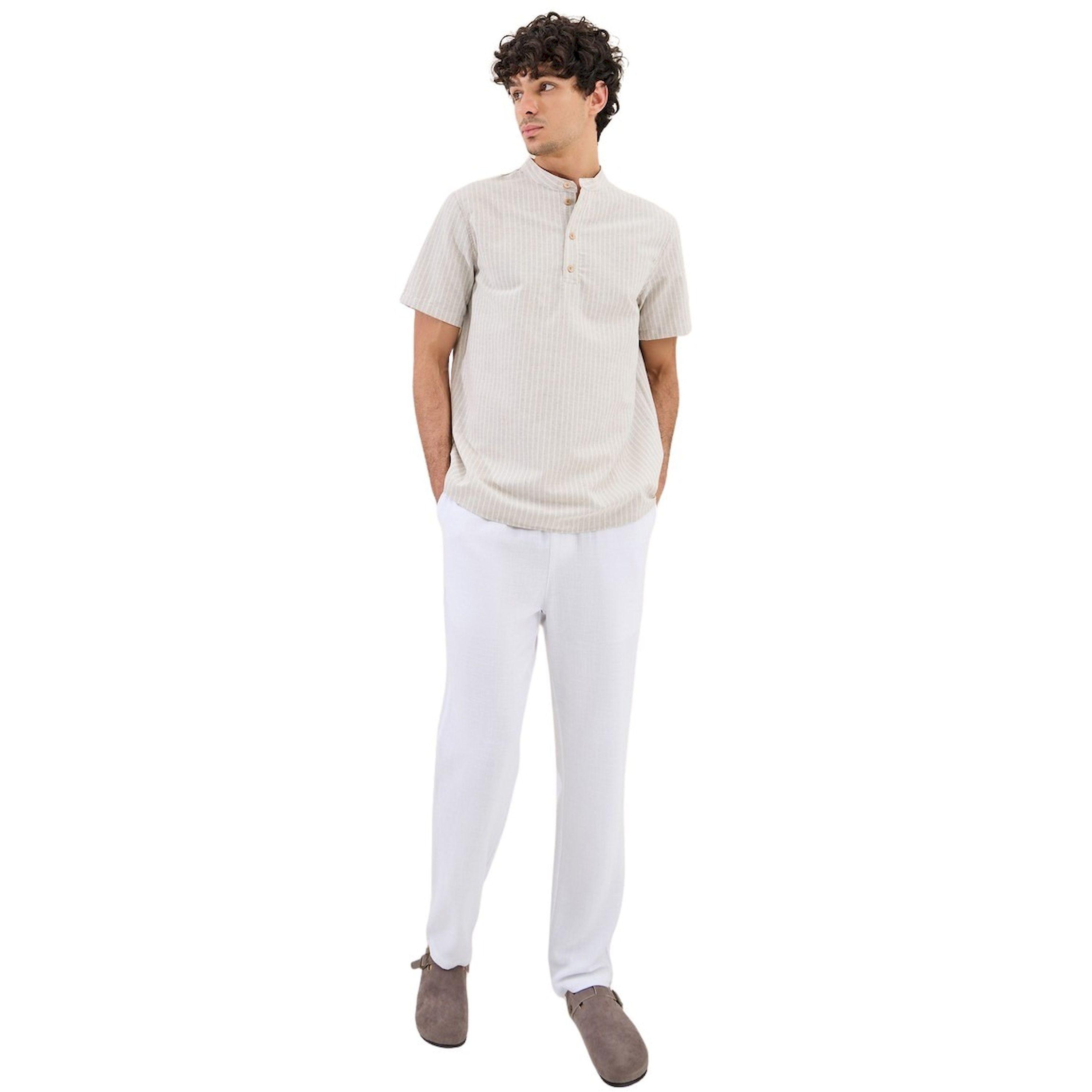 Styli Striped Relaxed Fit Mandarin Collar Shirt-men-clothing-shirts-image-2