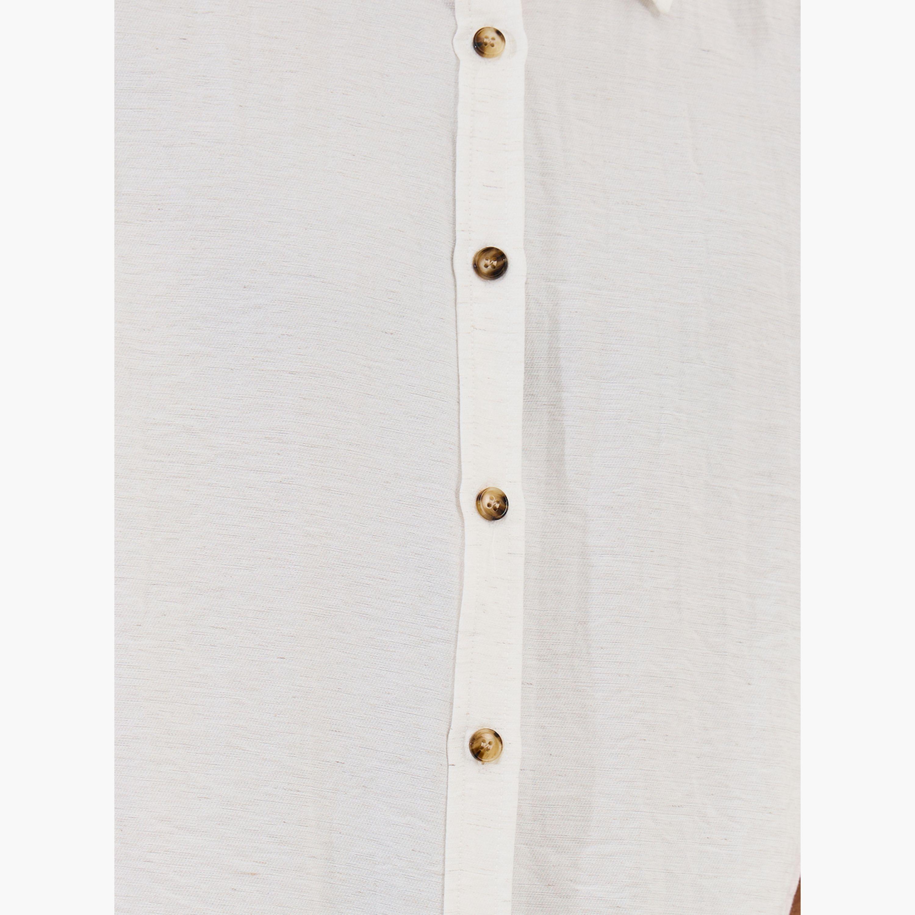 Styli Plain Short Sleeves Relaxed Fit Shirt-men-clothing-shirts-image-3