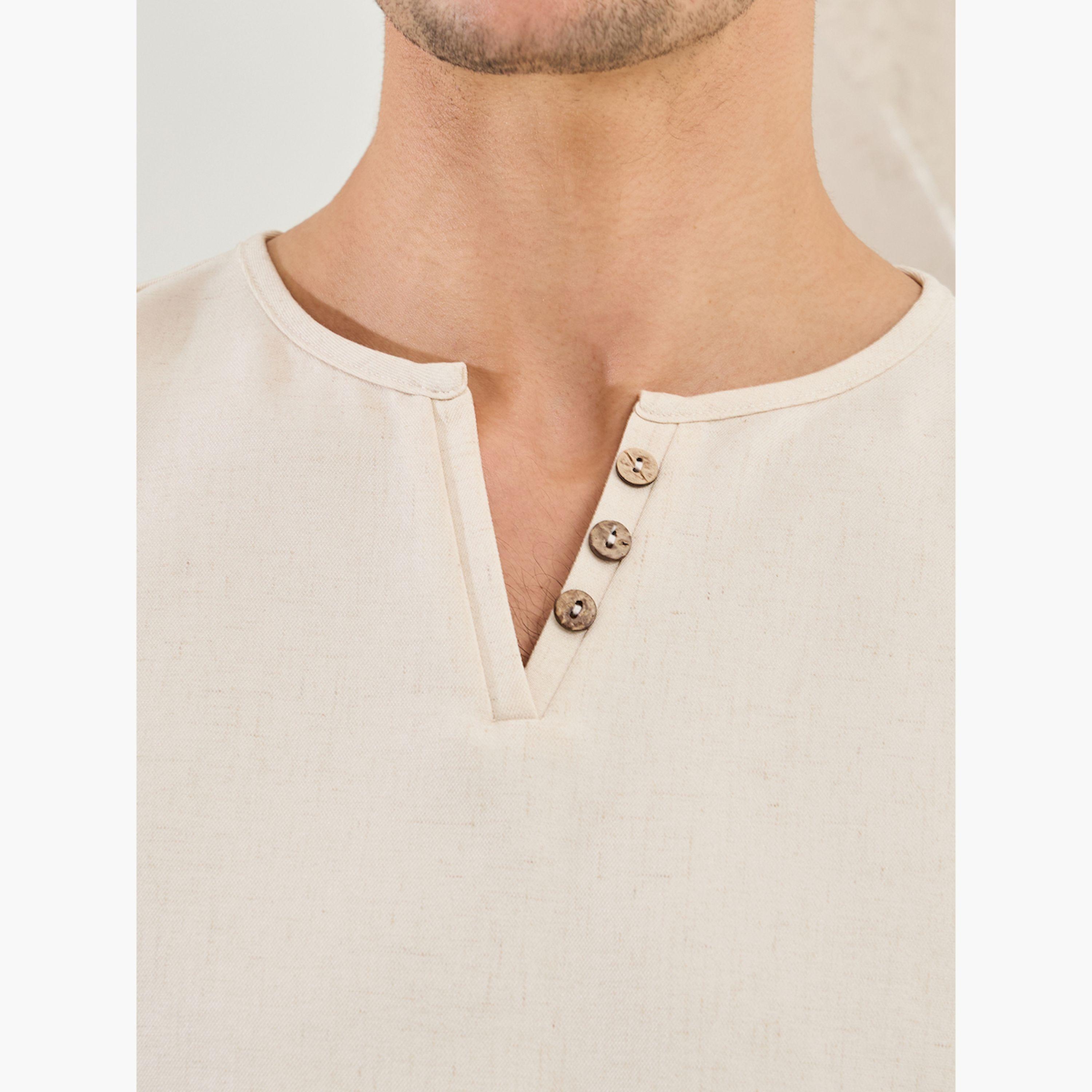 Styli Oversized Plain V Neck T-Shirt-men-clothing-tshirtsandpolos-tshirts-image-3