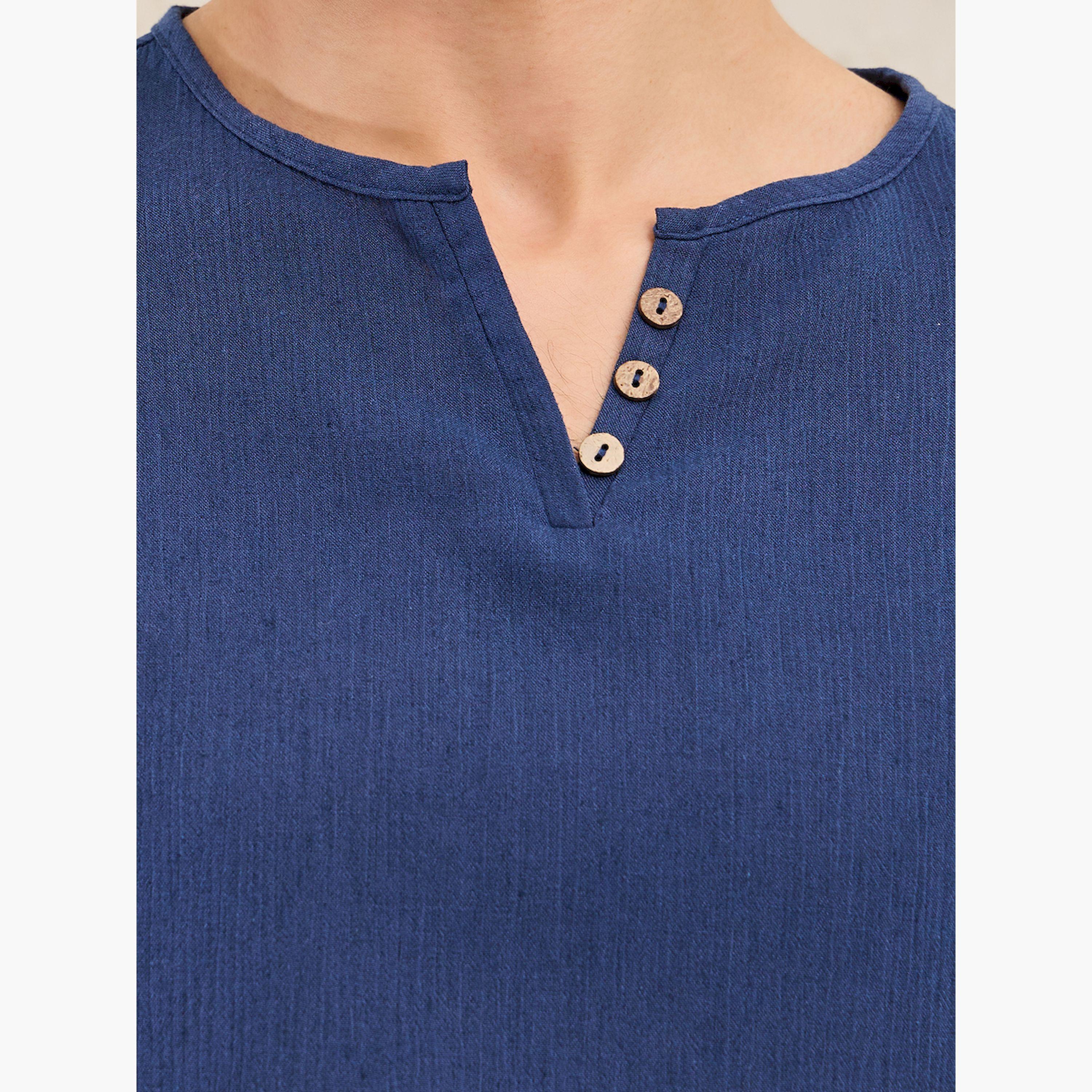 Styli Oversized Plain V Neck T-Shirt-men-clothing-tshirtsandpolos-tshirts-image-3