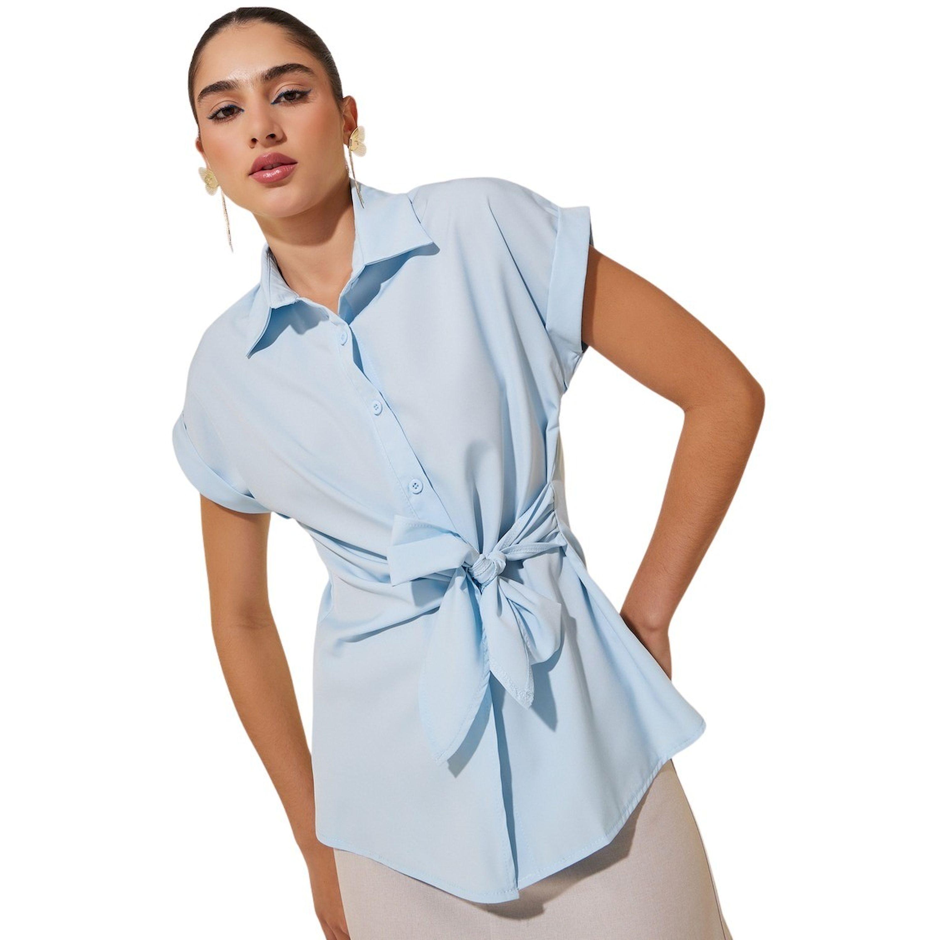 Take Two Textured Tie-Front Wrap Tops-women-clothing-shirtsandblouses-blouses-image-3