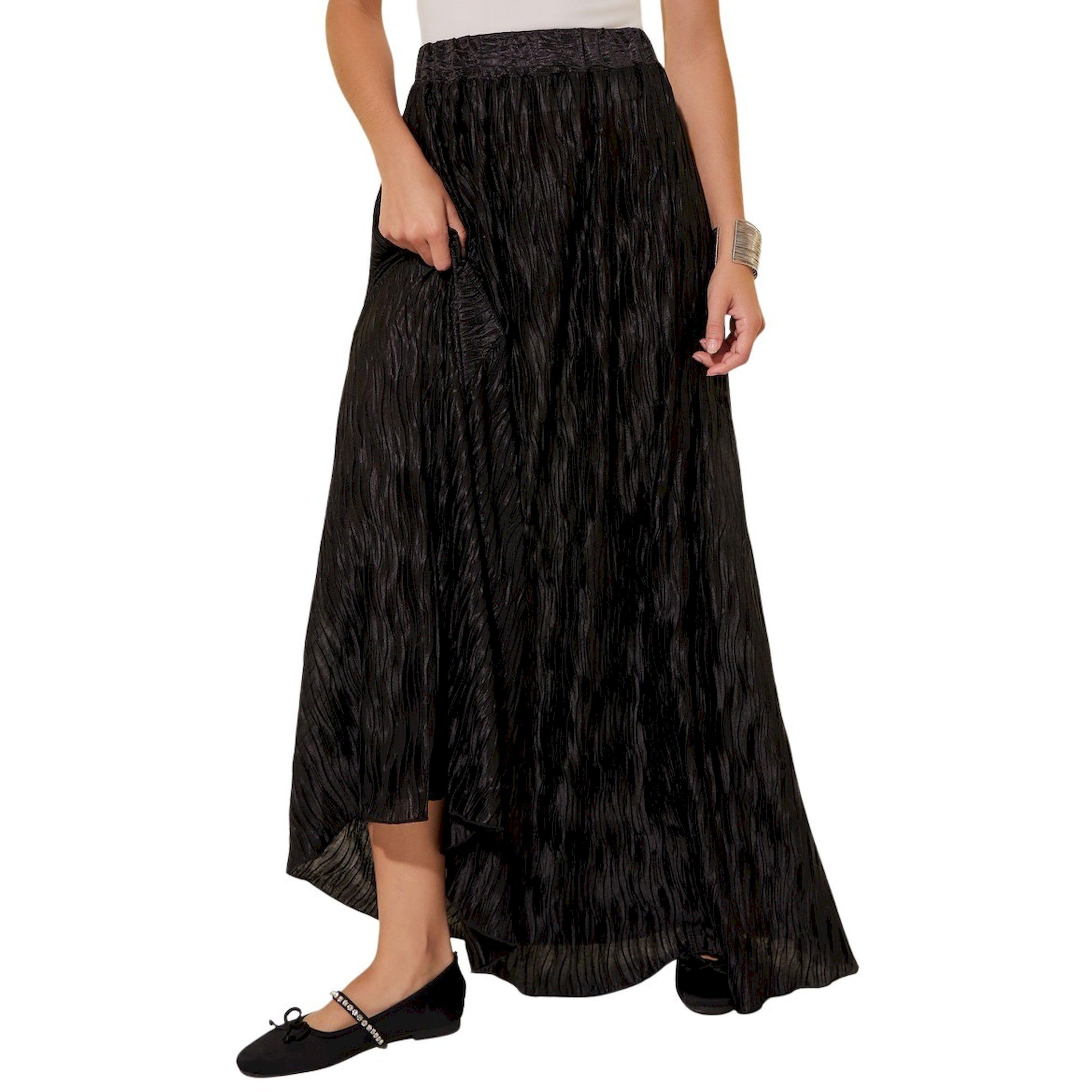 Take Two Solid Pleated A-Line Maxi Skirt-women-clothing-bottoms-skirts-image-2