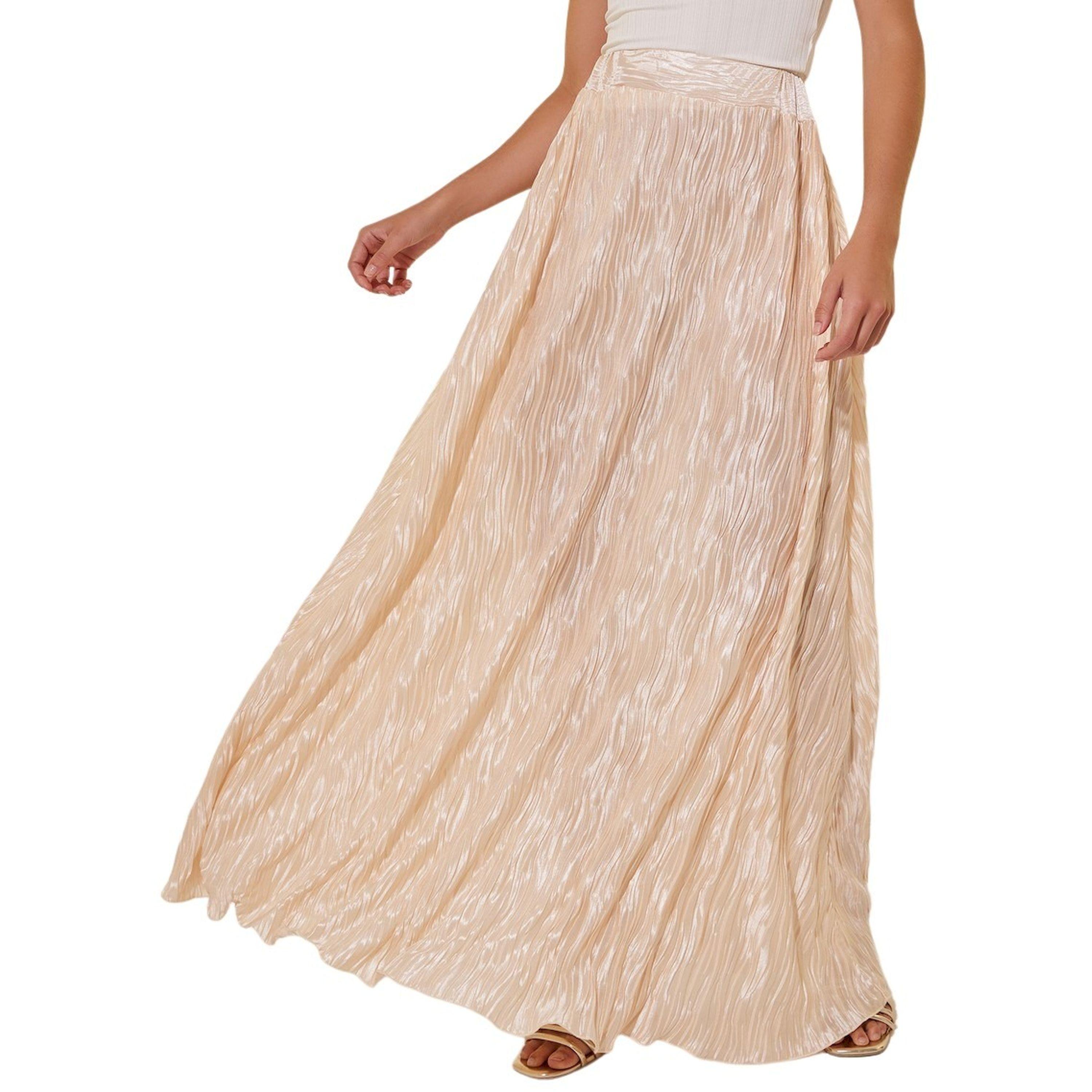 Take Two Solid Pleated A-Line Maxi Skirt-women-clothing-bottoms-skirts-image-2
