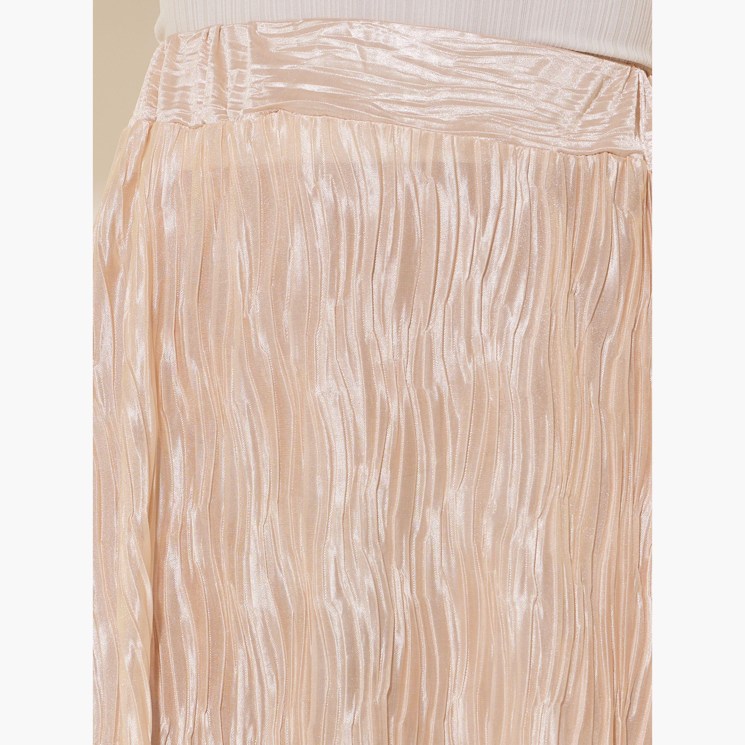 Take Two Solid Pleated A-Line Maxi Skirt-women-clothing-bottoms-skirts-image-3