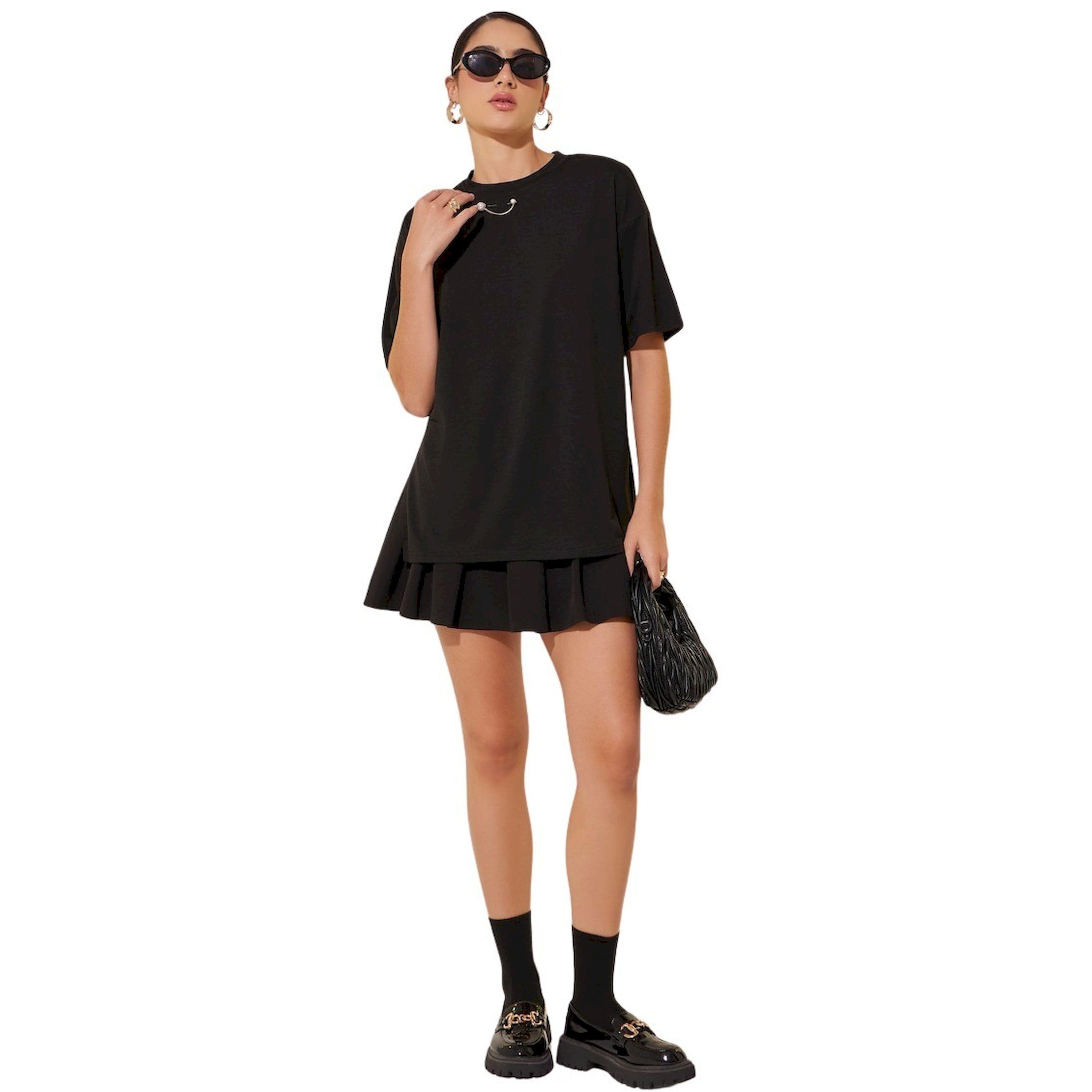 Take Two Round Neck Waist Bucklet Detail Plain Tee-women-clothing-tshirts-image-1