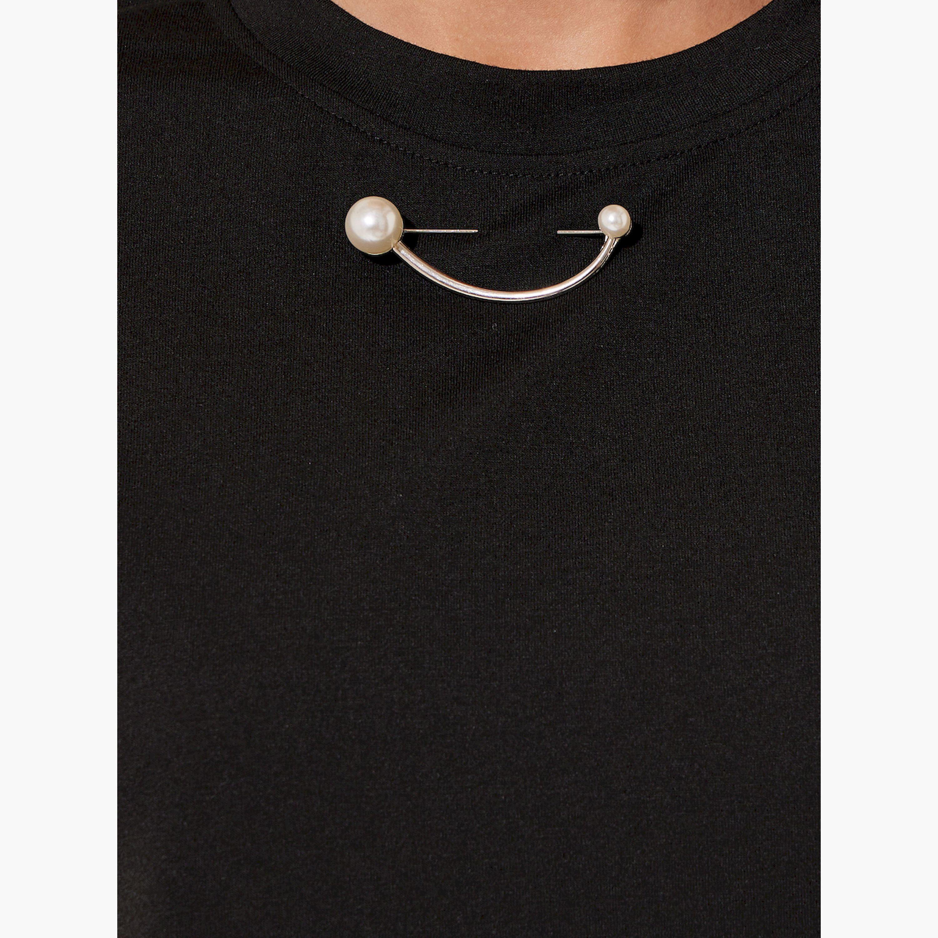 Take Two Round Neck Waist Bucklet Detail Plain Tee-women-clothing-tshirts-image-3