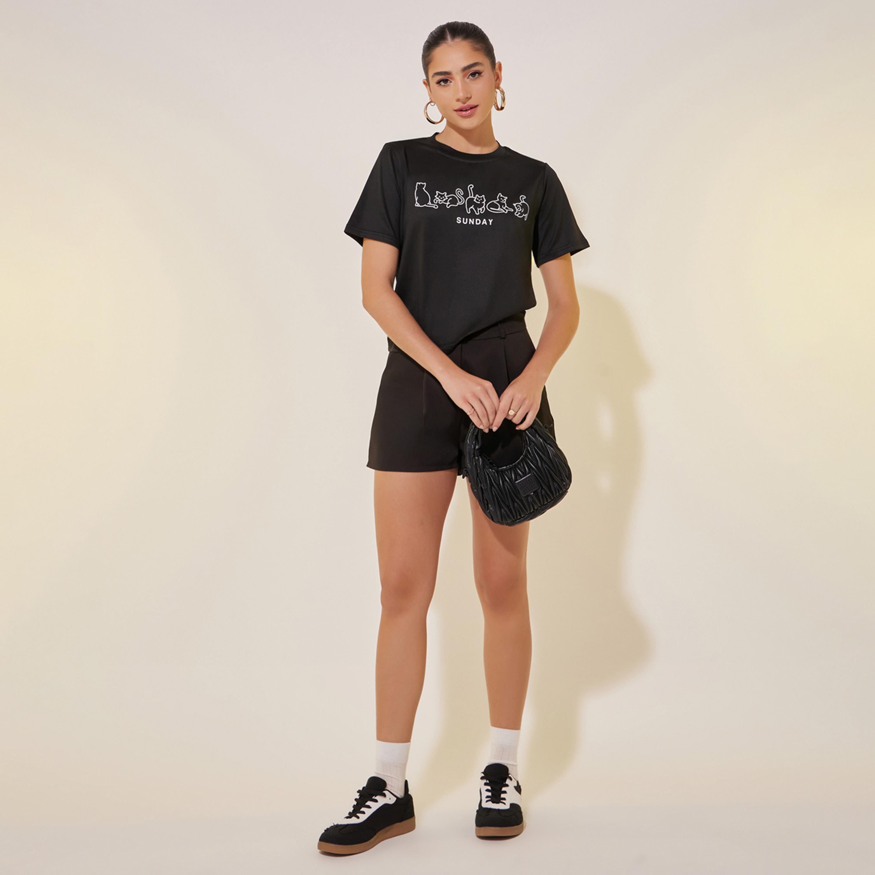 Take Two Round Neck Graphic Print T-Shirt-women-clothing-tshirts-image-2