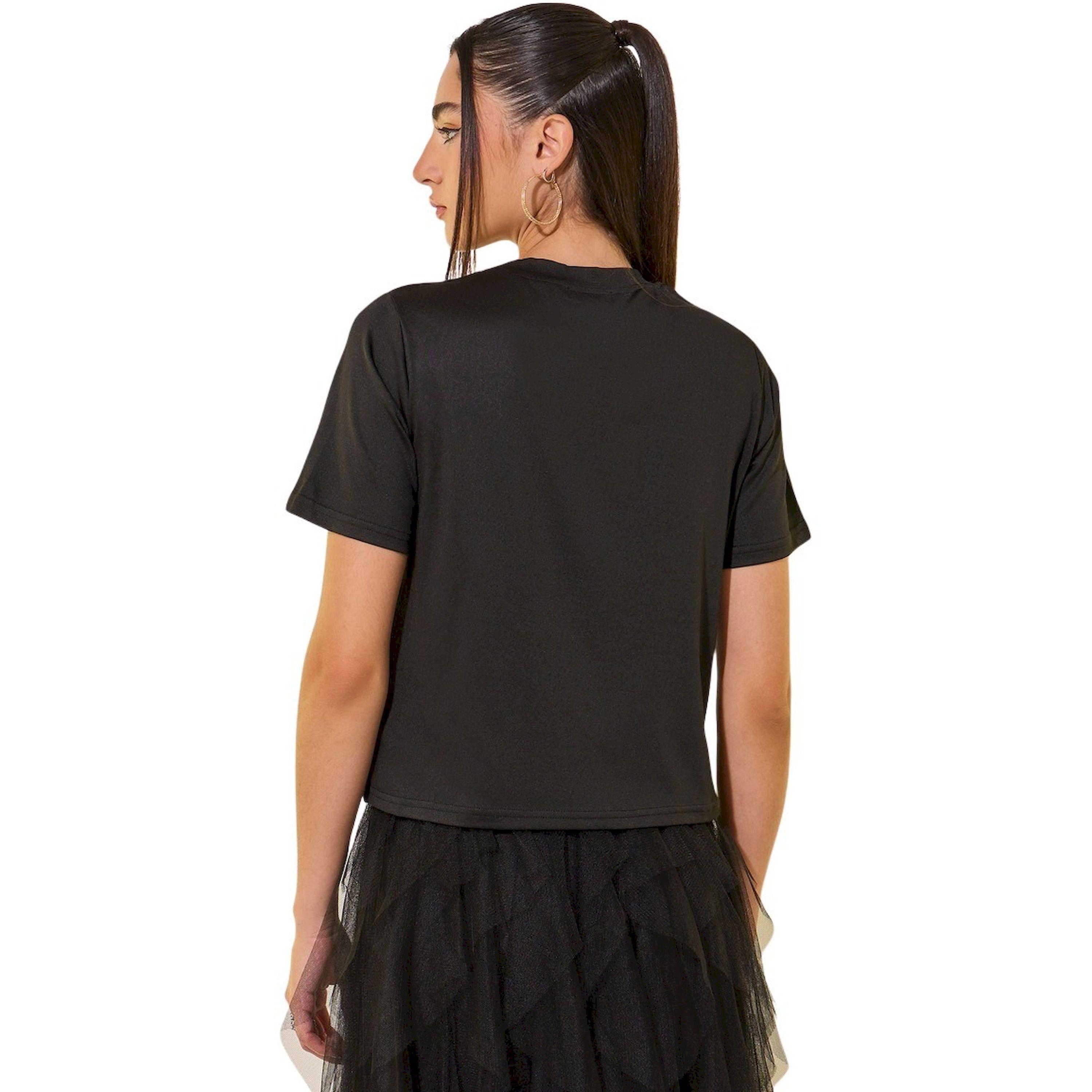 Take Two Black Slogan Print Round Neck Regular Fit T-Shirt-women-clothing-tshirts-image-4
