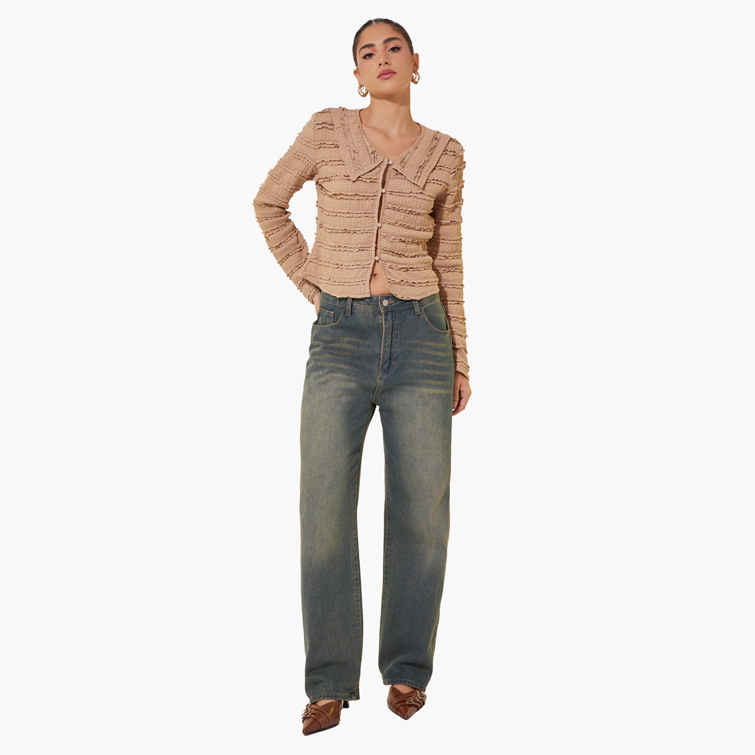 Take Two Textured Long Sleeve Regular Fit Shirt-women-clothing-shirtsandblouses-shirts-image-2