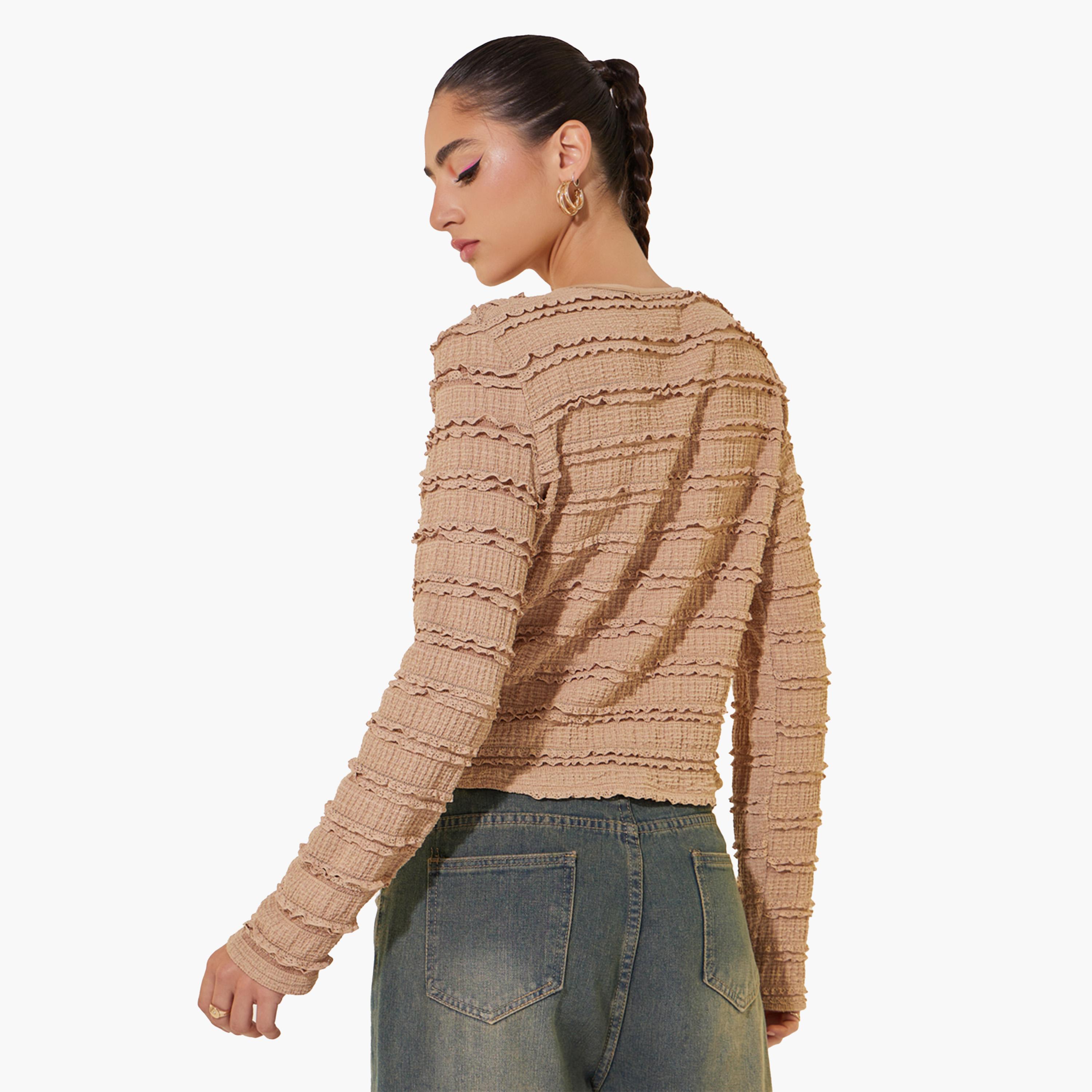 Take Two Textured Long Sleeve Regular Fit Shirt-women-clothing-shirtsandblouses-shirts-image-4