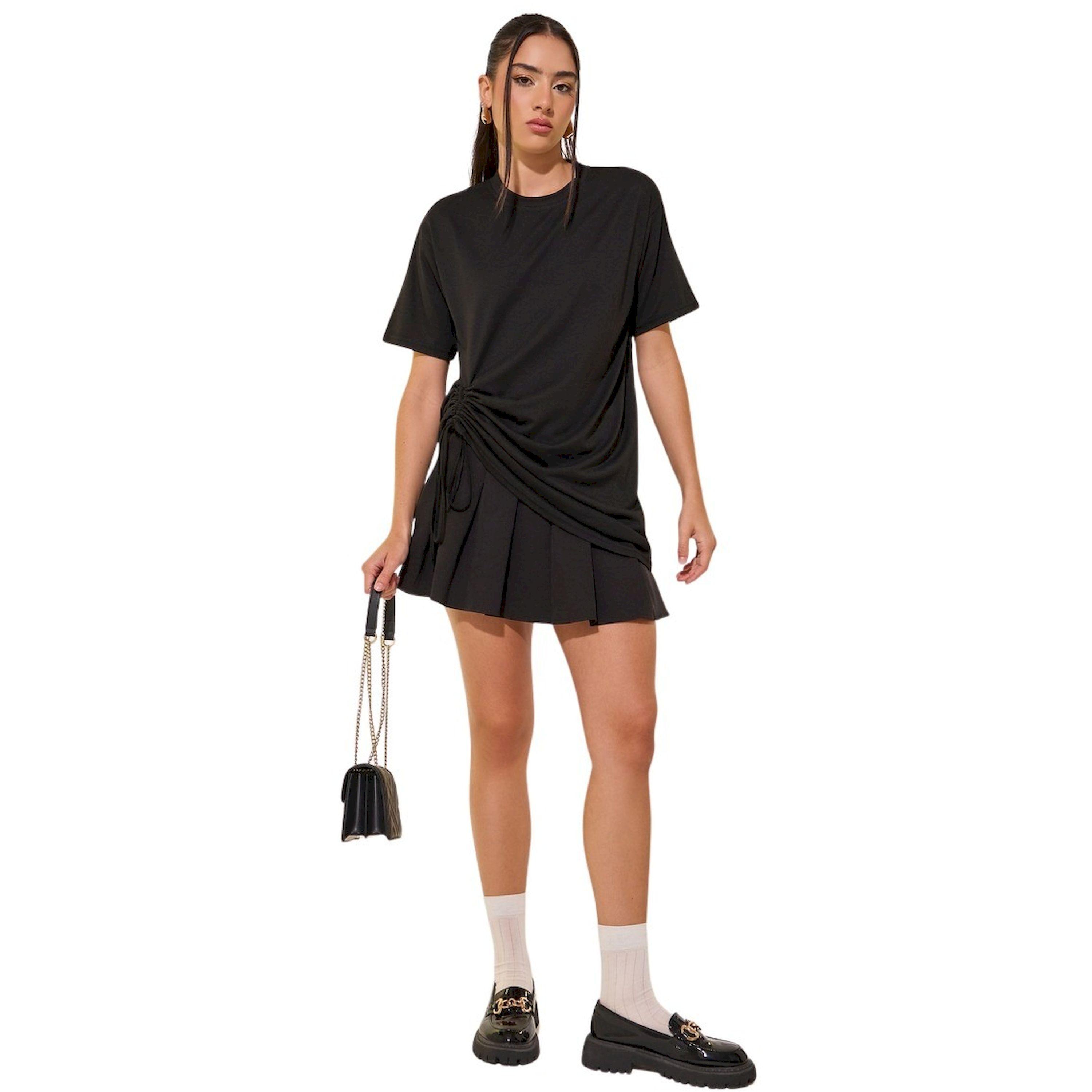 تيشيرت فضفاض بياقة دائرية مع أربطة-women-clothing-tshirts-image-2