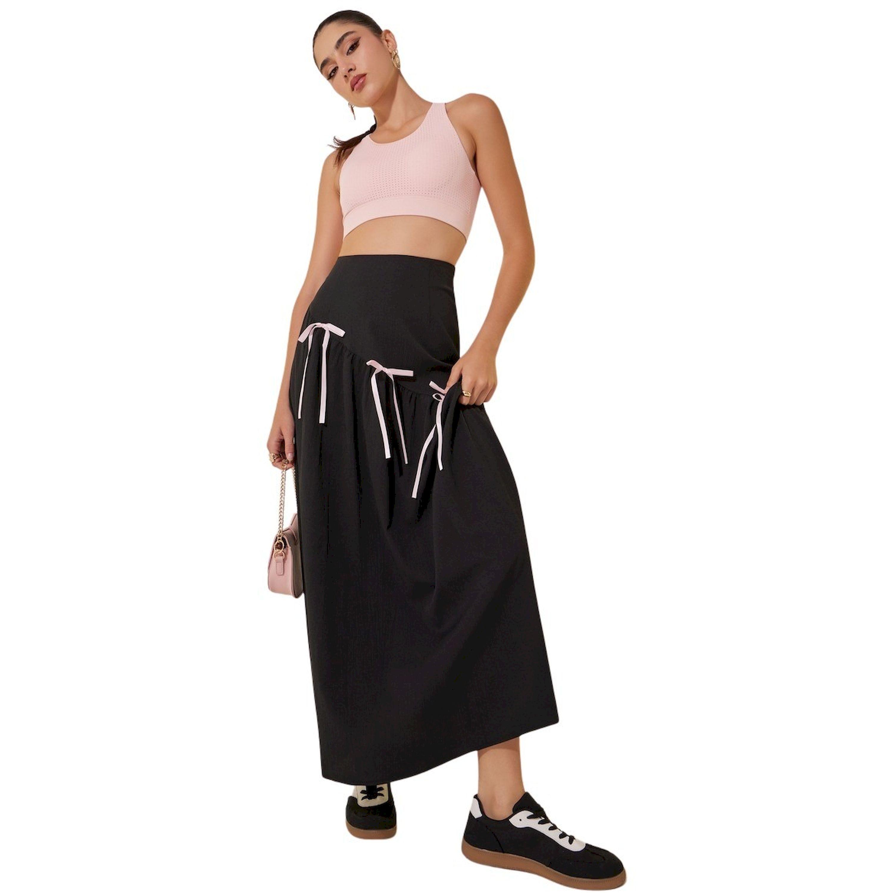 تنورة ميدي بحافة واسعة وربطة فيونكة-women-clothing-bottoms-skirts-image-1