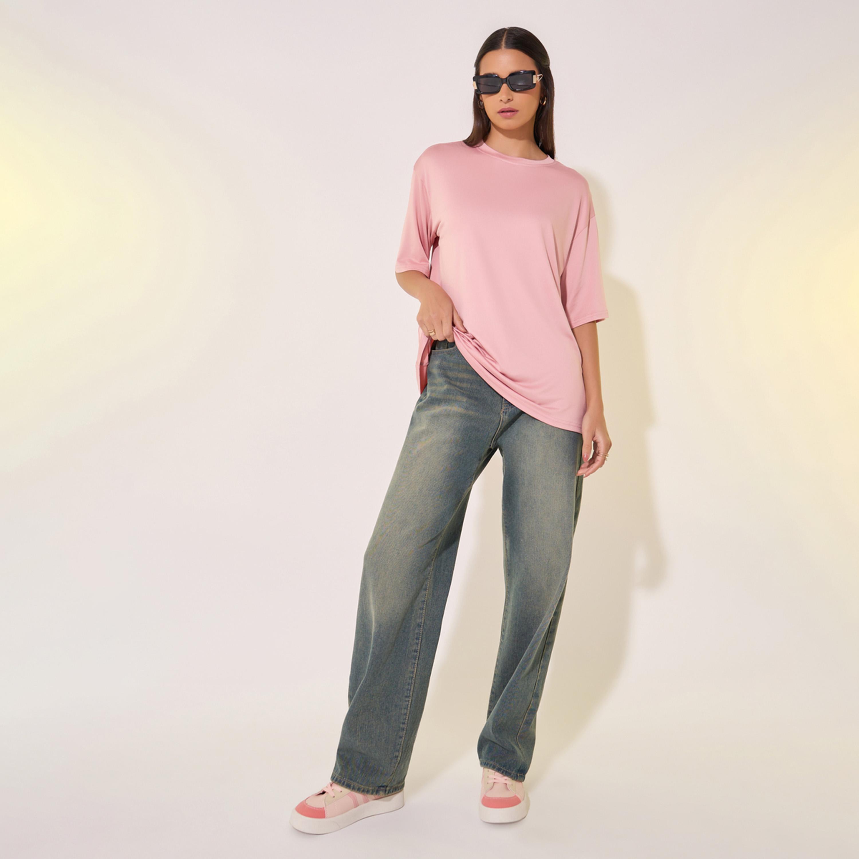 Take Two Slogan Print Round Neck Regular T-Shirt-women-clothing-tshirts-image-3